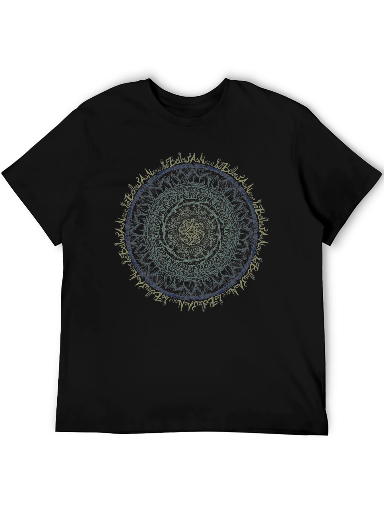 Mandala Graphic Print Black T-Shirt
