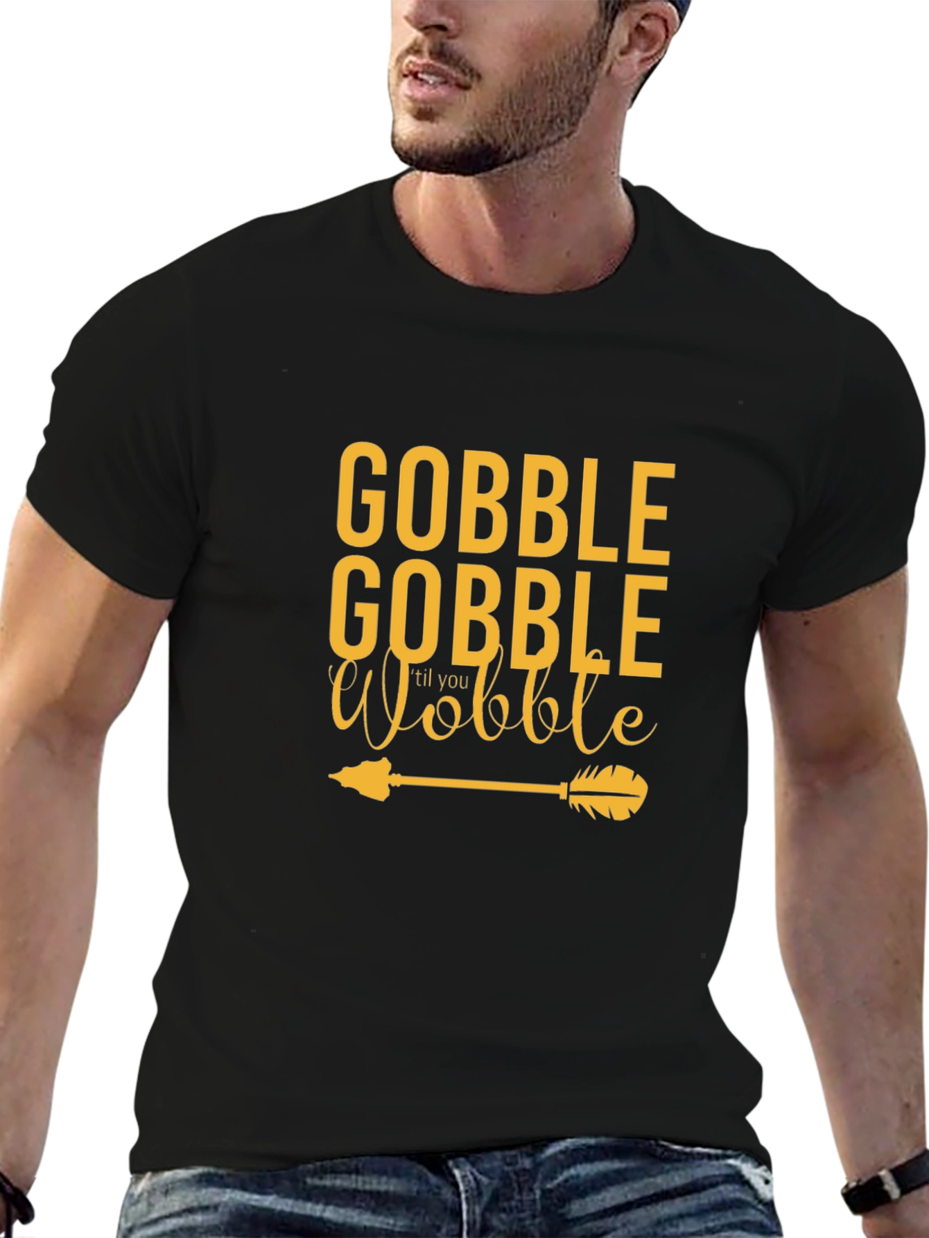 Gobble Til You Wobble Thanksgiving Tee