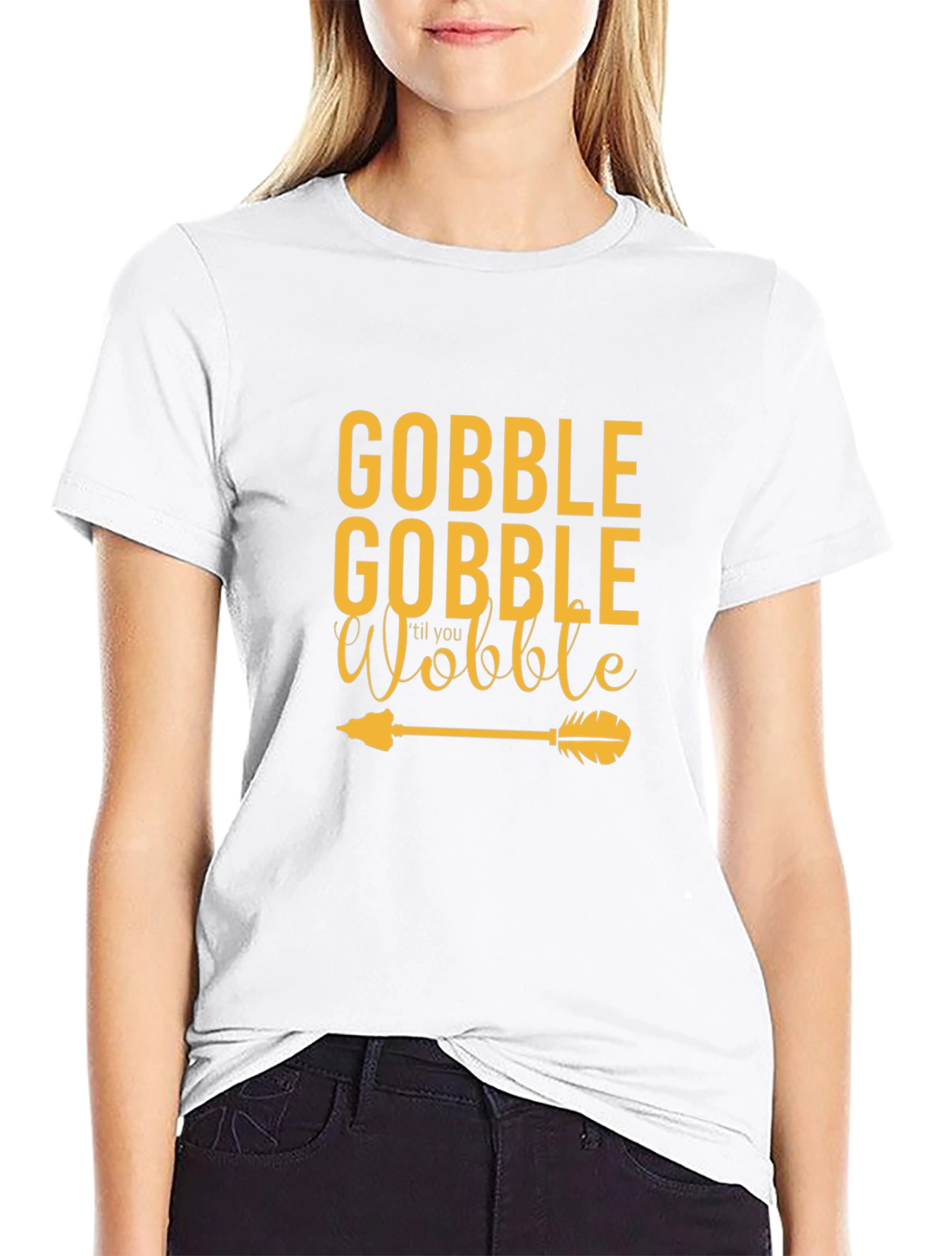 Gobble Til You Wobble Thanksgiving Tee