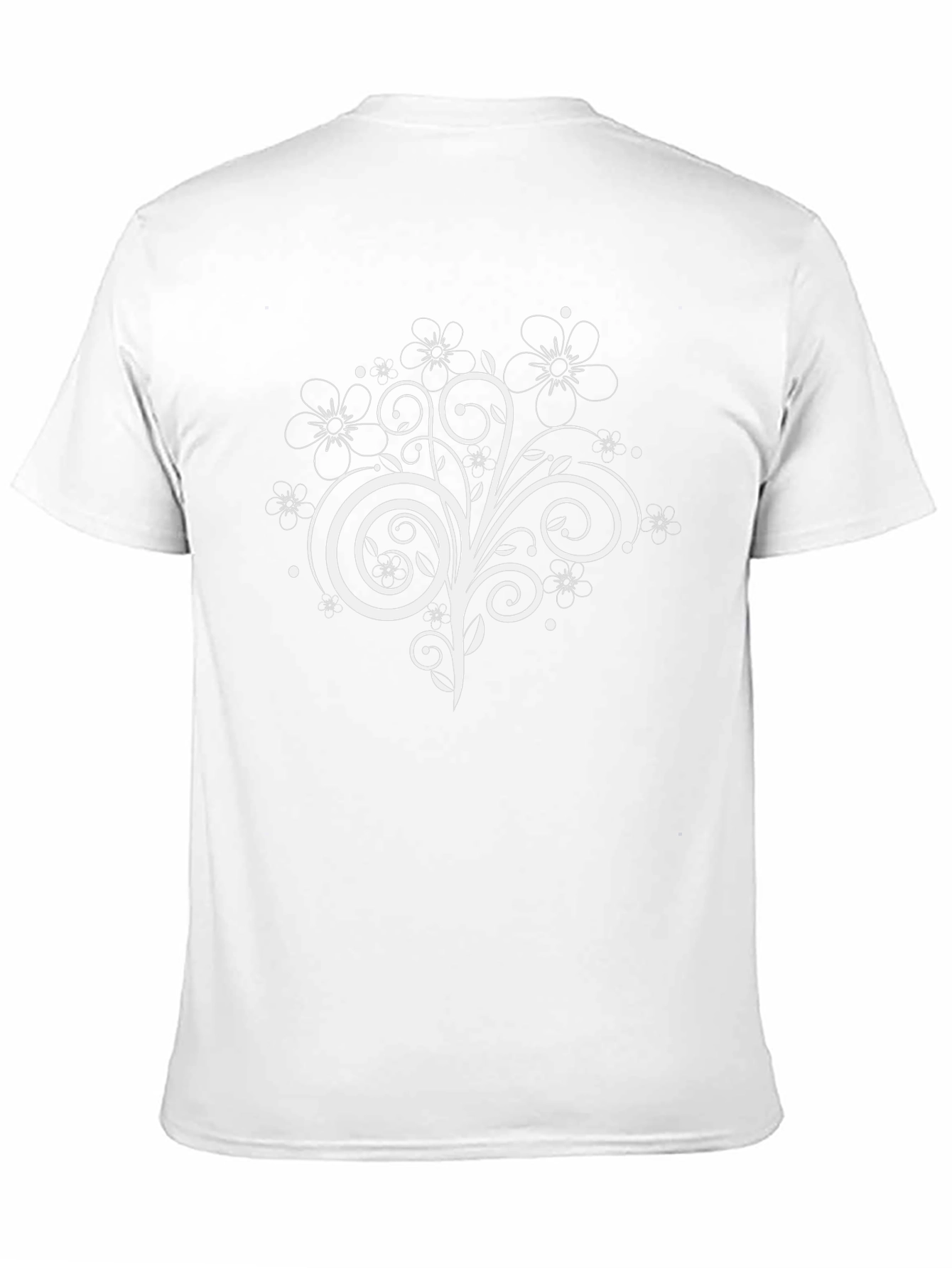 Floral Swirl Graphic Tee - Black Casual Shirt