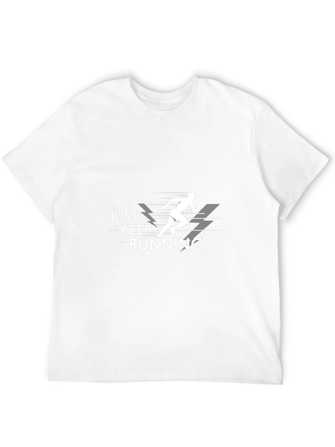 Just Keep Running Black Graphic Tee