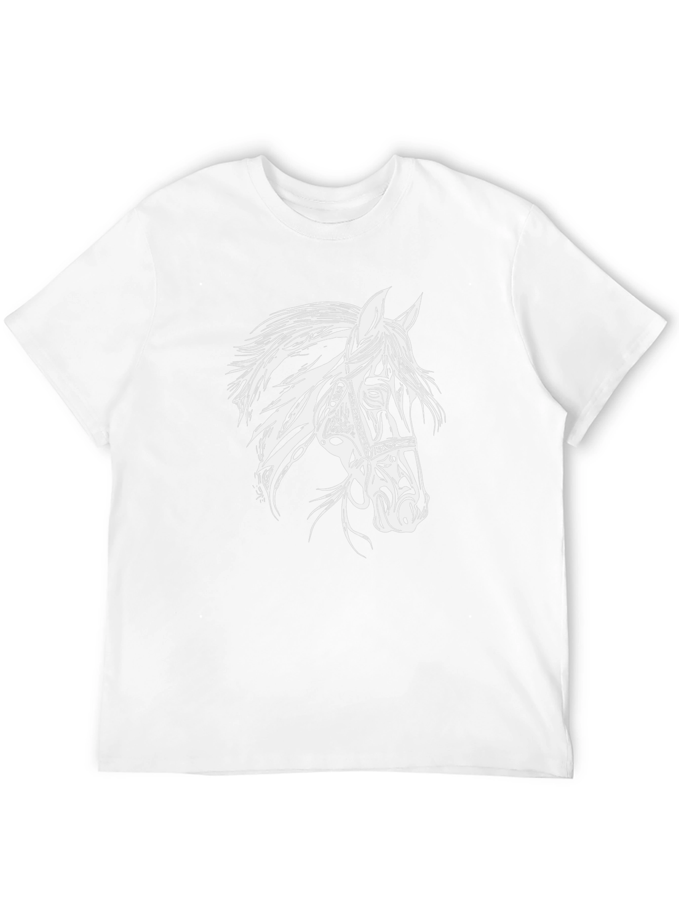 Horse Graphic Tee - Stylish Black Cotton T-Shirt