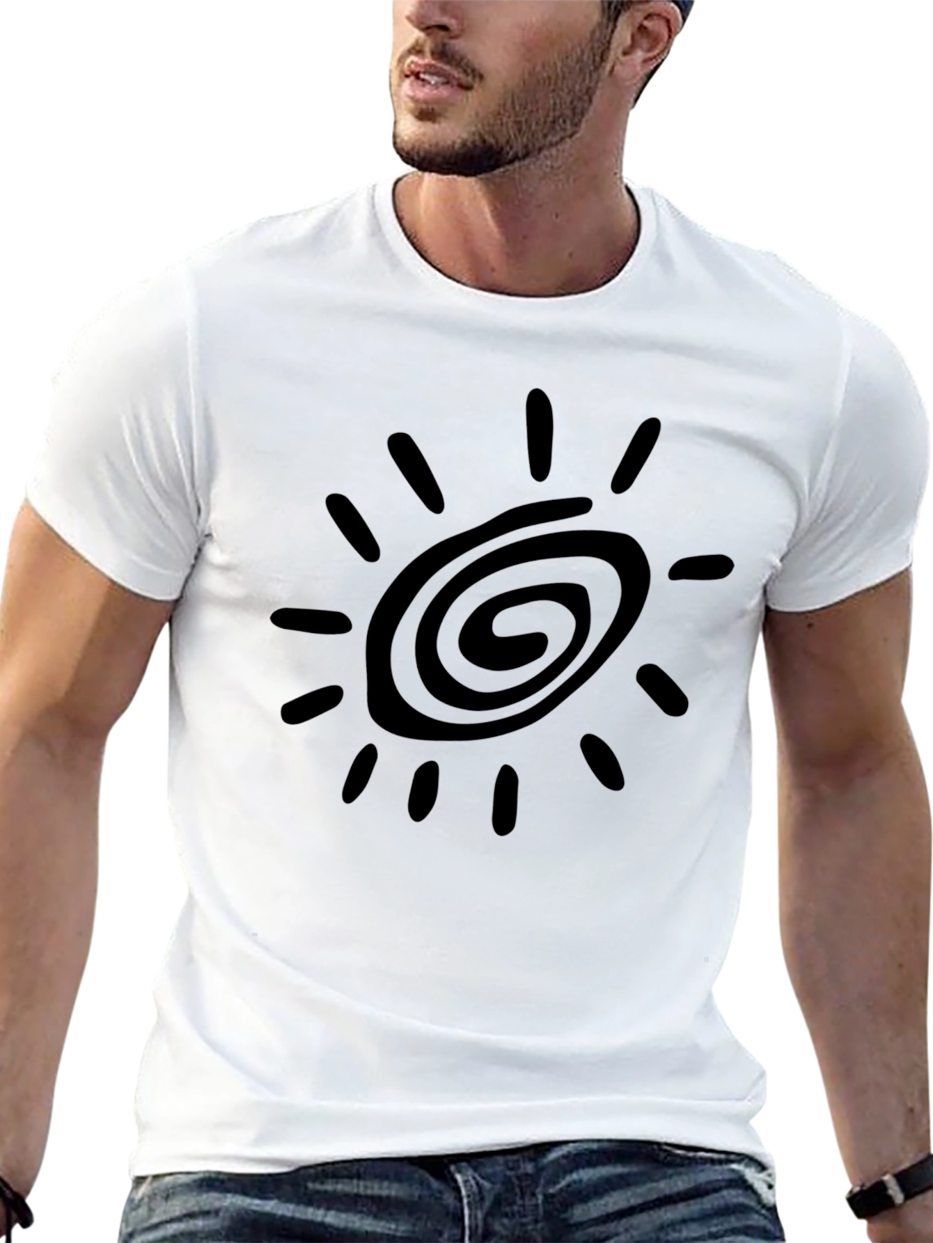 Black Sun Graphic Tee - Casual Comfort