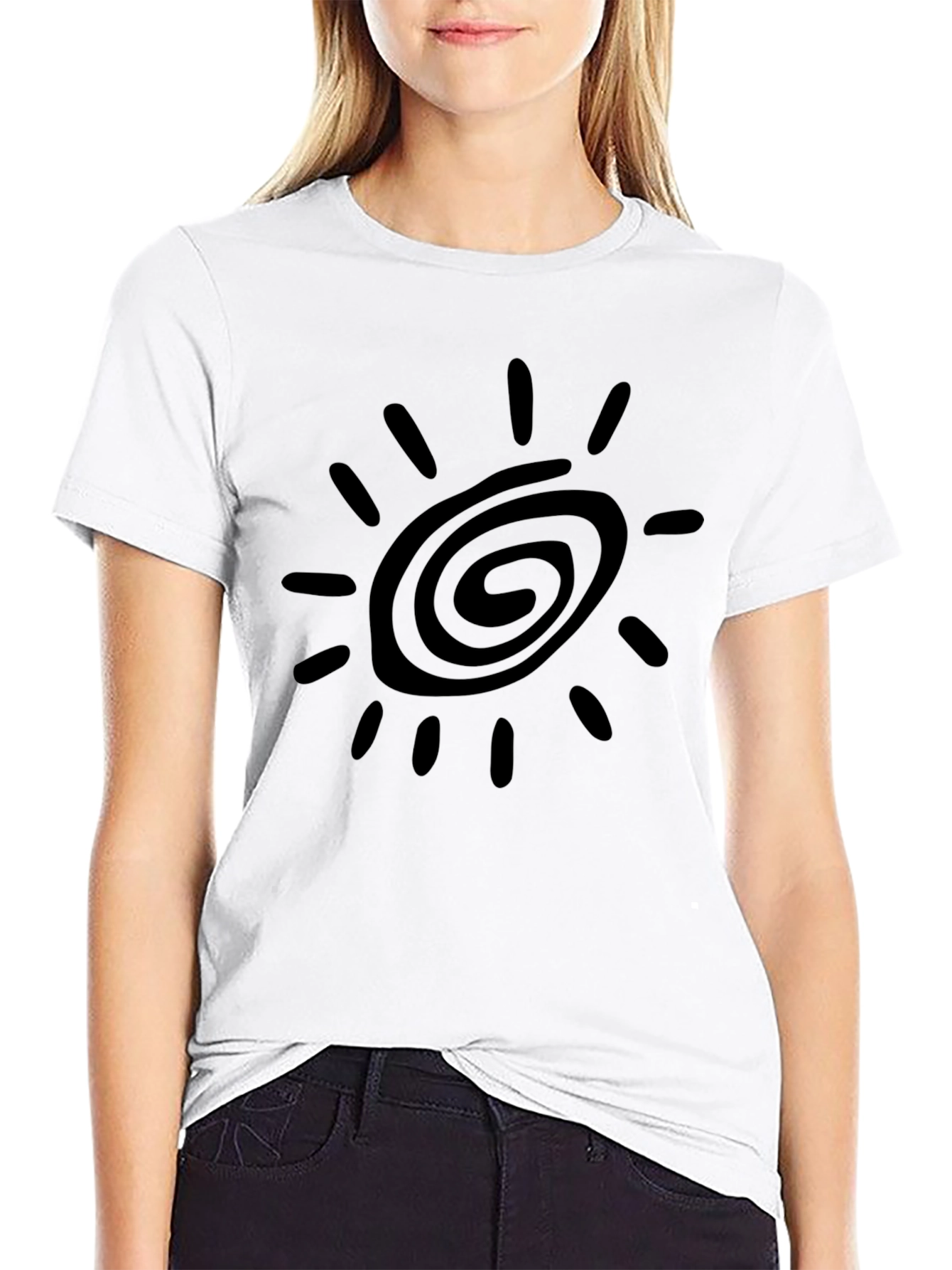 Black Sun Graphic Tee - Casual Comfort