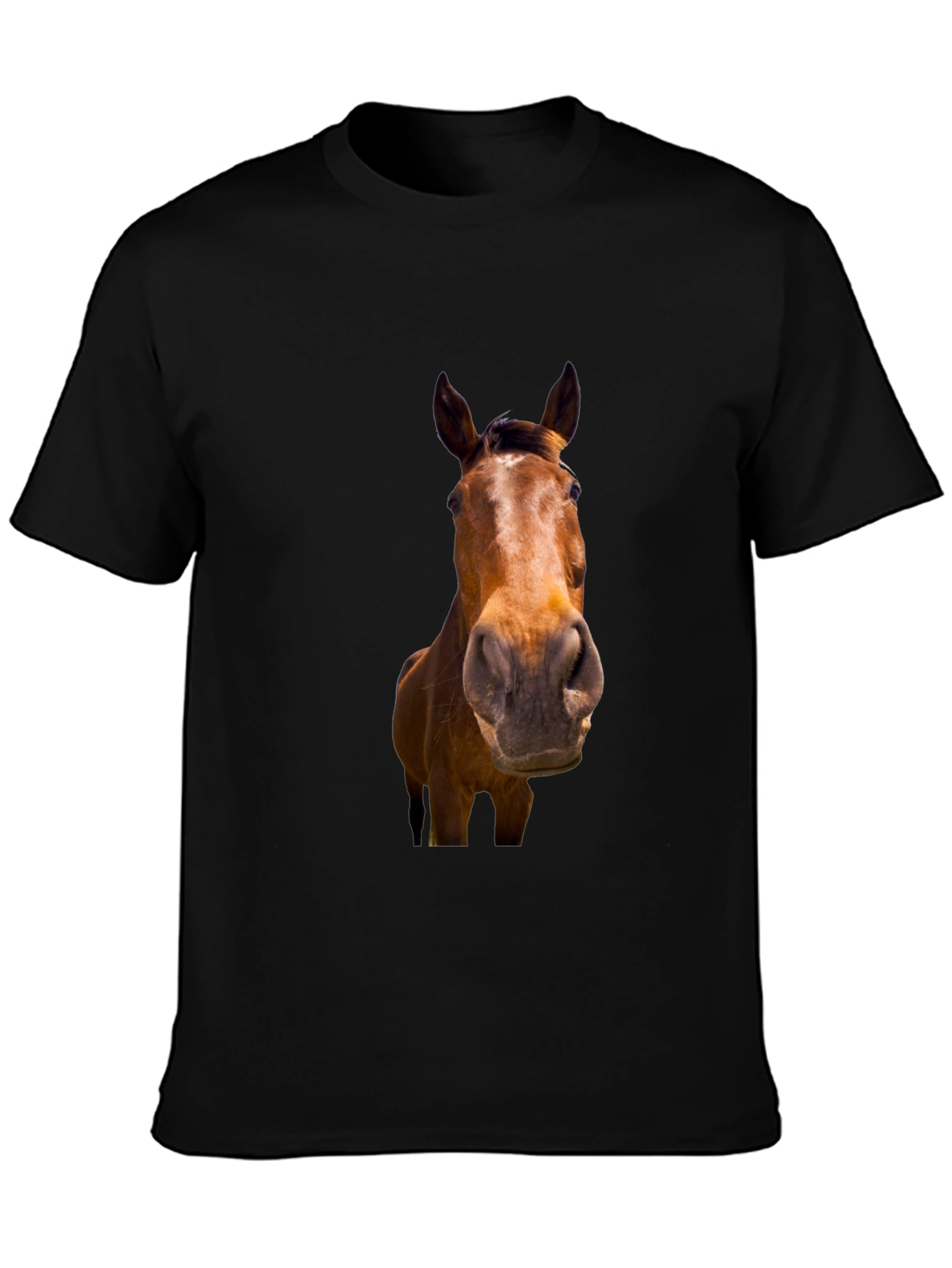 Black Horse Graphic T-Shirt for Men