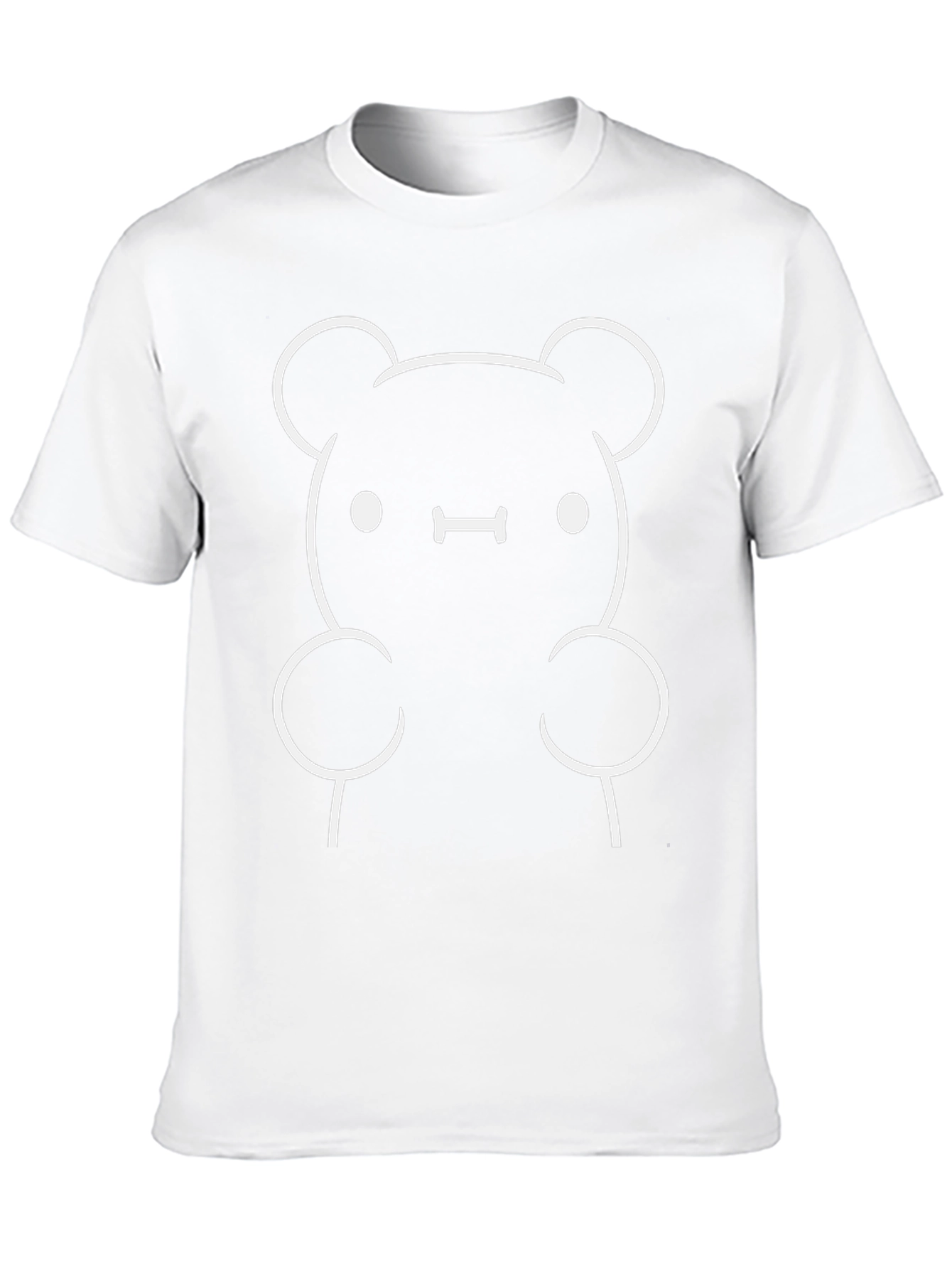 Cute Bear Graphic Tee - Black