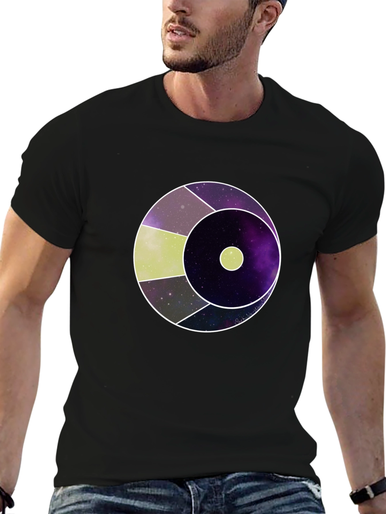 Cosmic Eye Graphic Tee - Modern Galaxy Design
