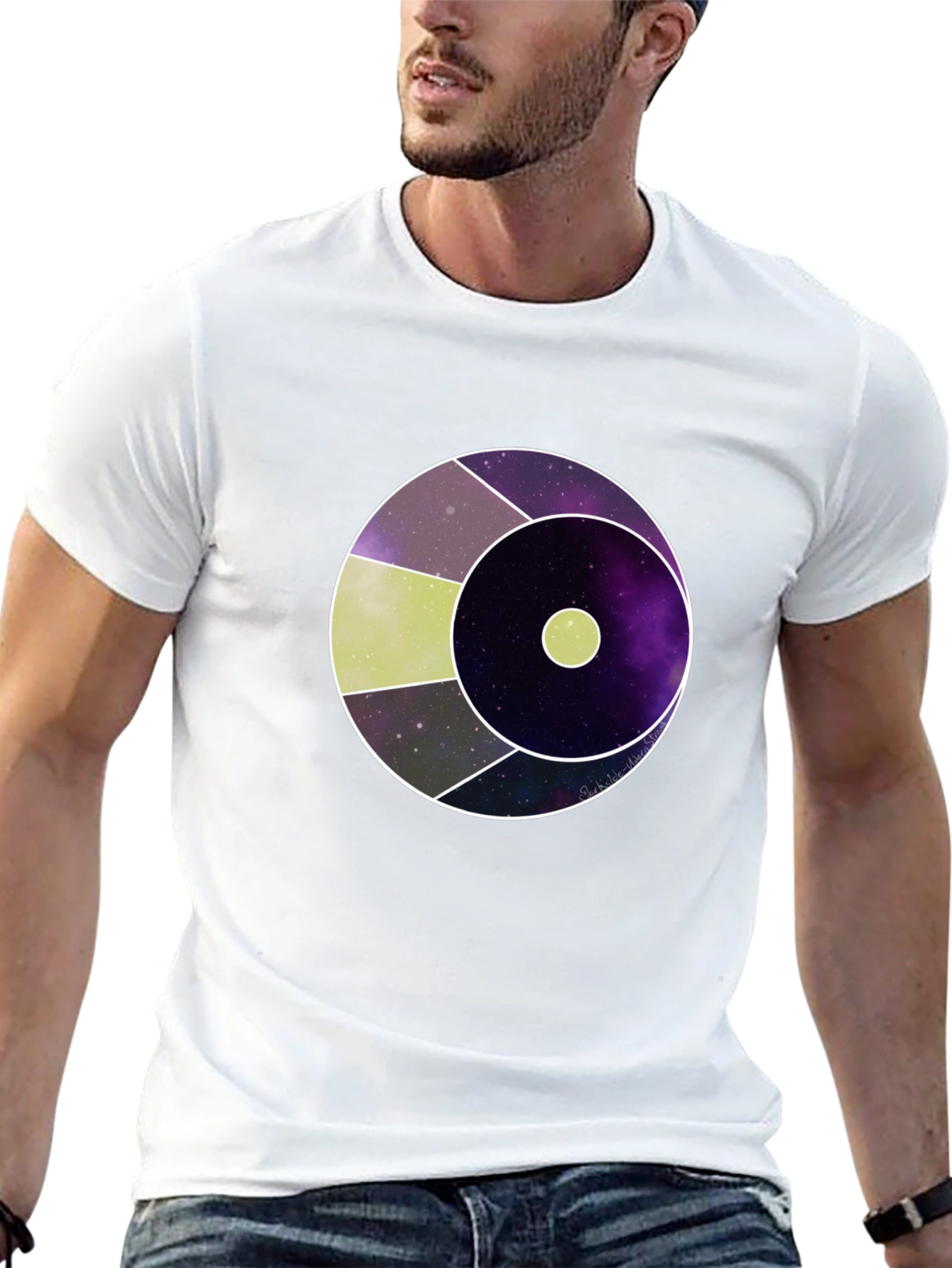 Cosmic Eye Graphic Tee - Modern Galaxy Design