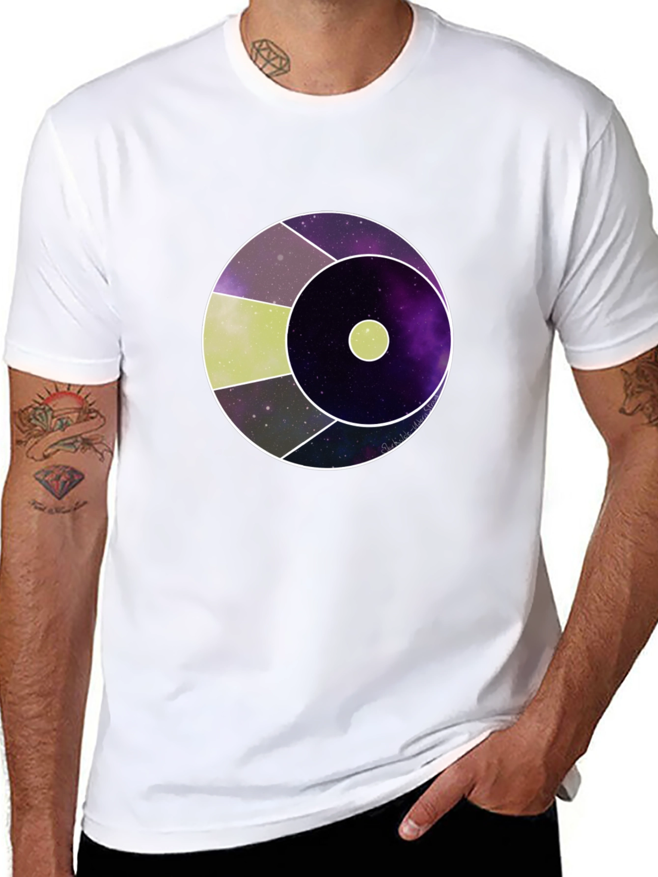 Cosmic Eye Graphic Tee - Modern Galaxy Design