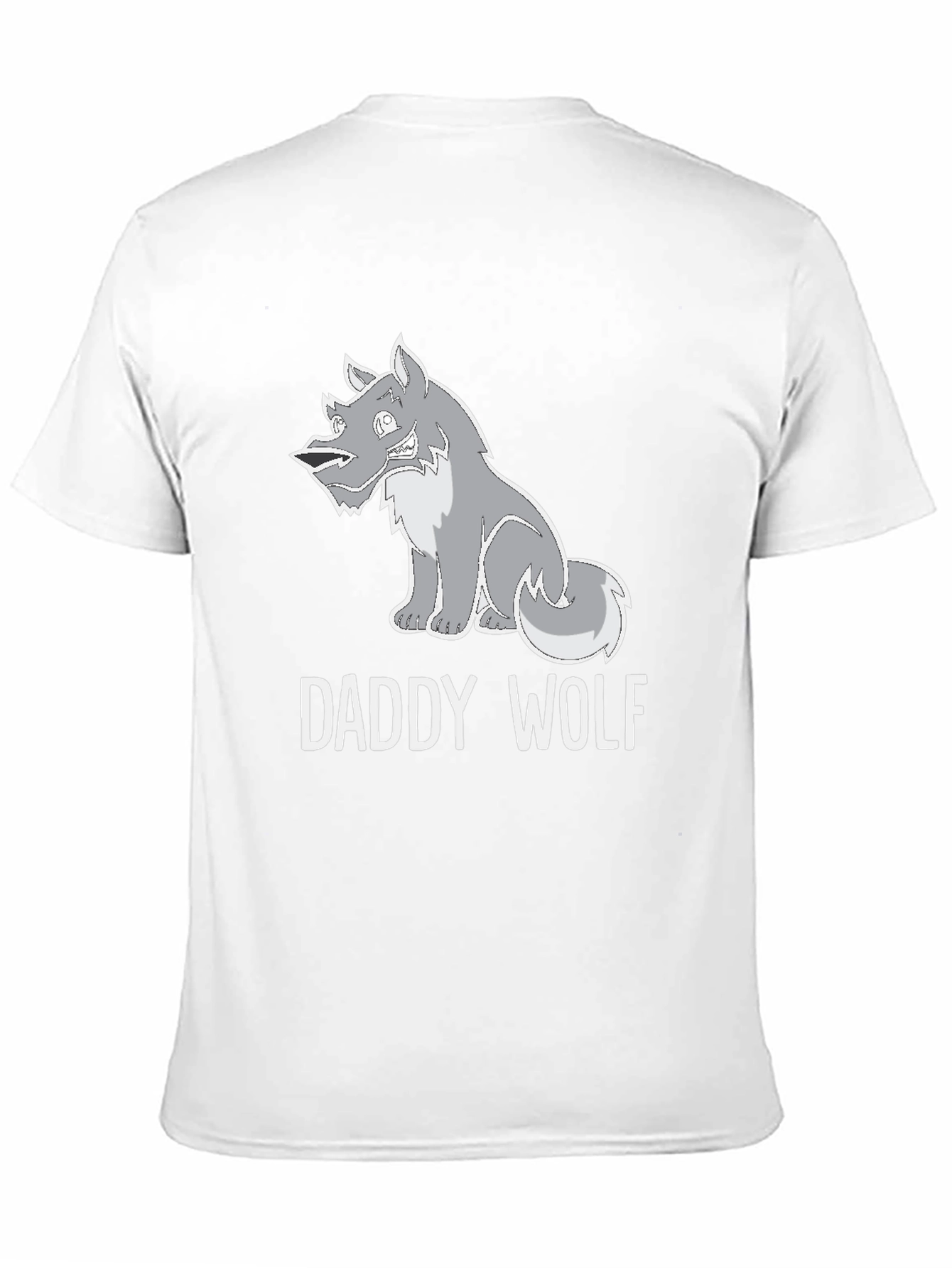 Daddy Wolf Graphic Tee - Black Cotton T-Shirt