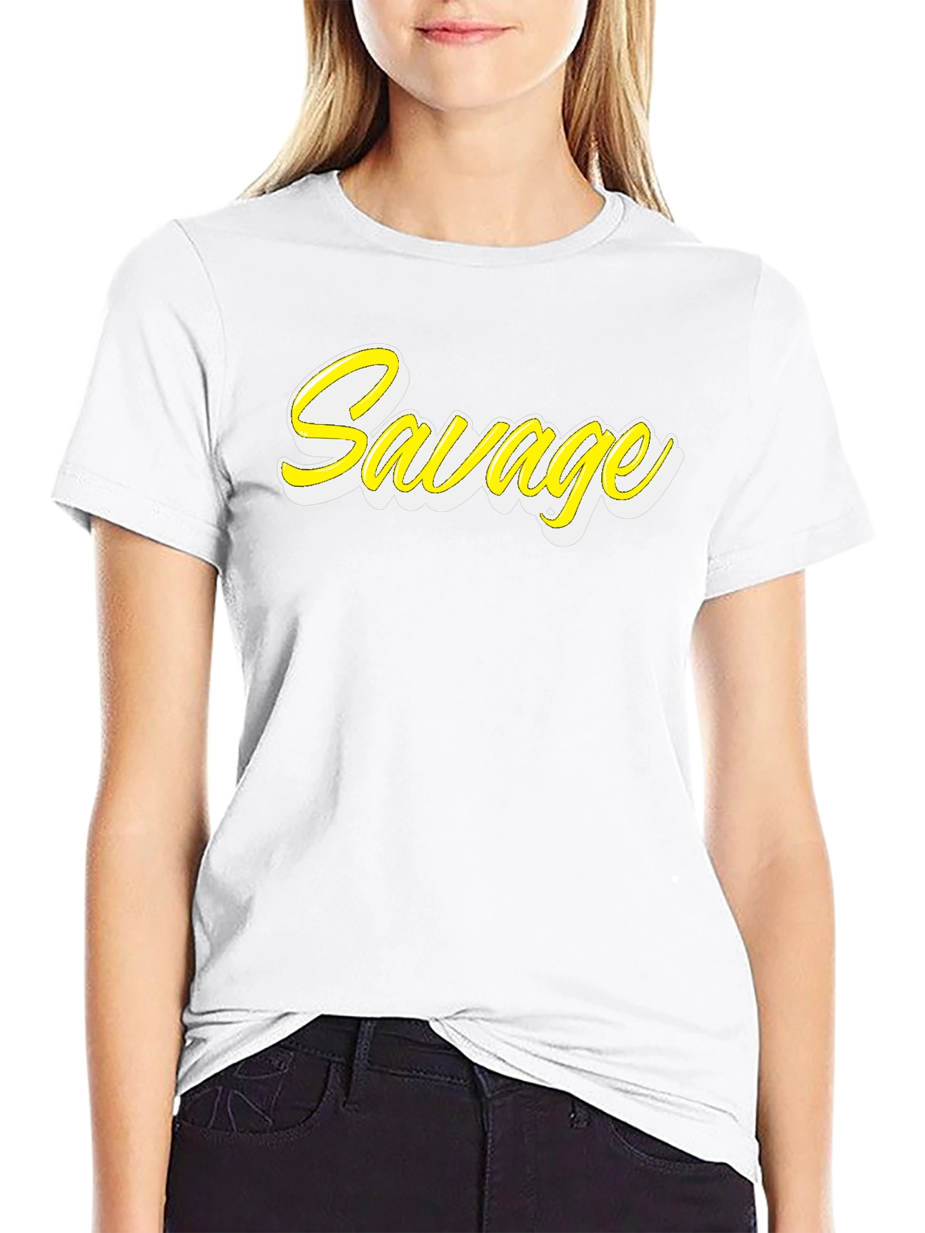 Savage Graphic T-Shirt - Black Crew Neck Tee