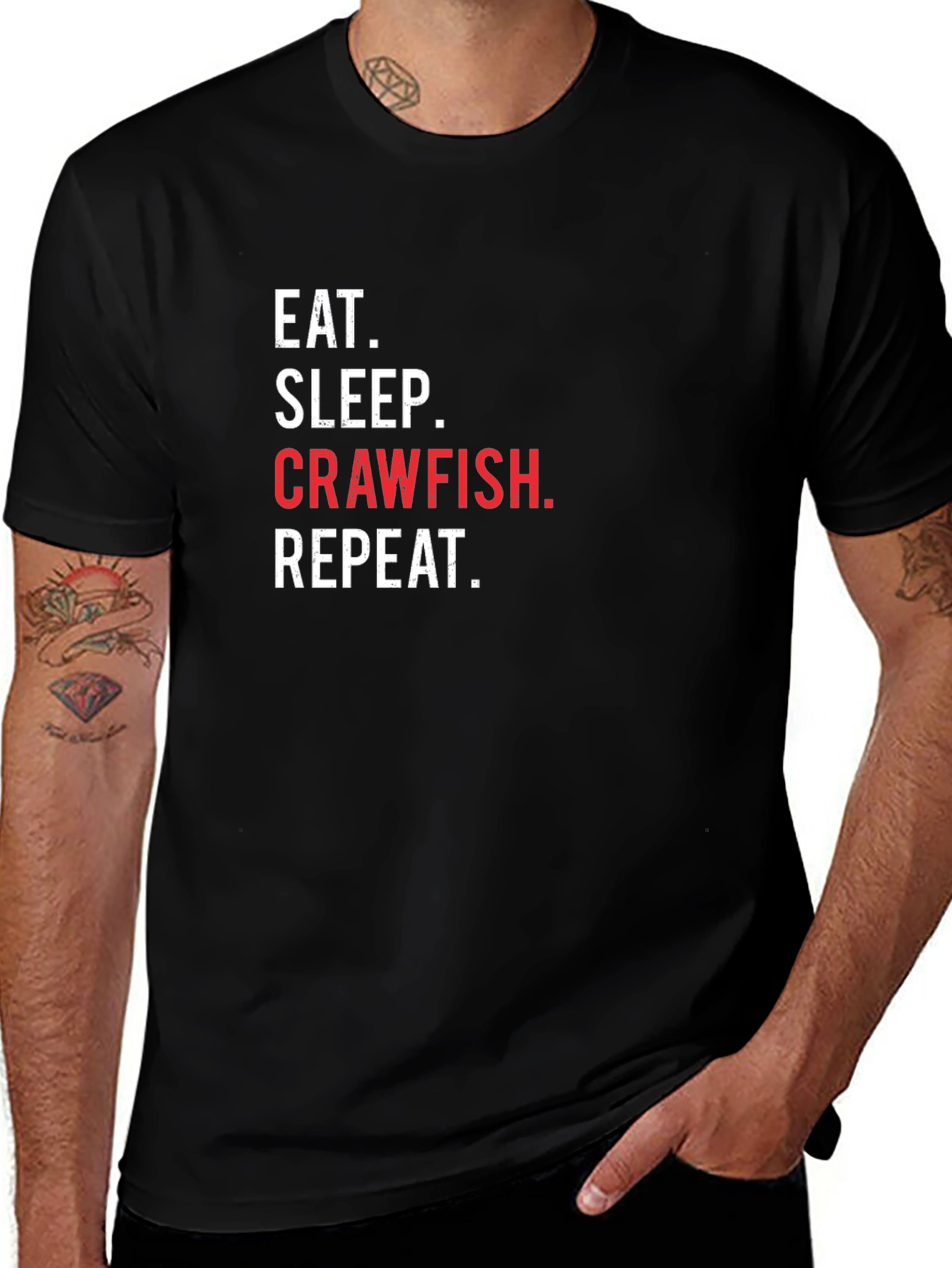 Eat Sleep Crawfish Repeat T-Shirt