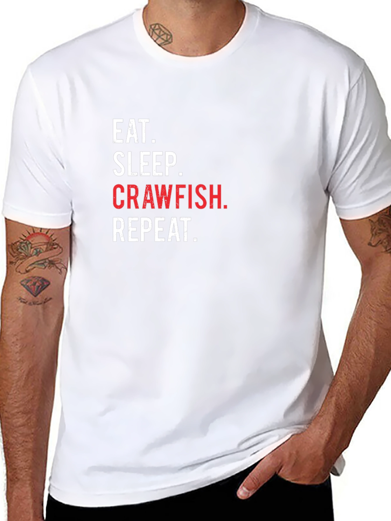 Eat Sleep Crawfish Repeat T-Shirt