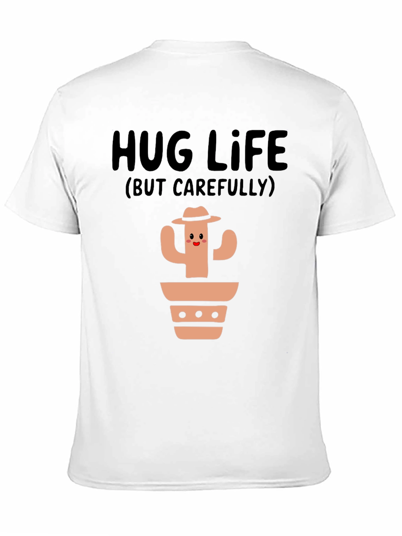 Hug Life Cactus Graphic T-Shirt - Black Cotton Tee
