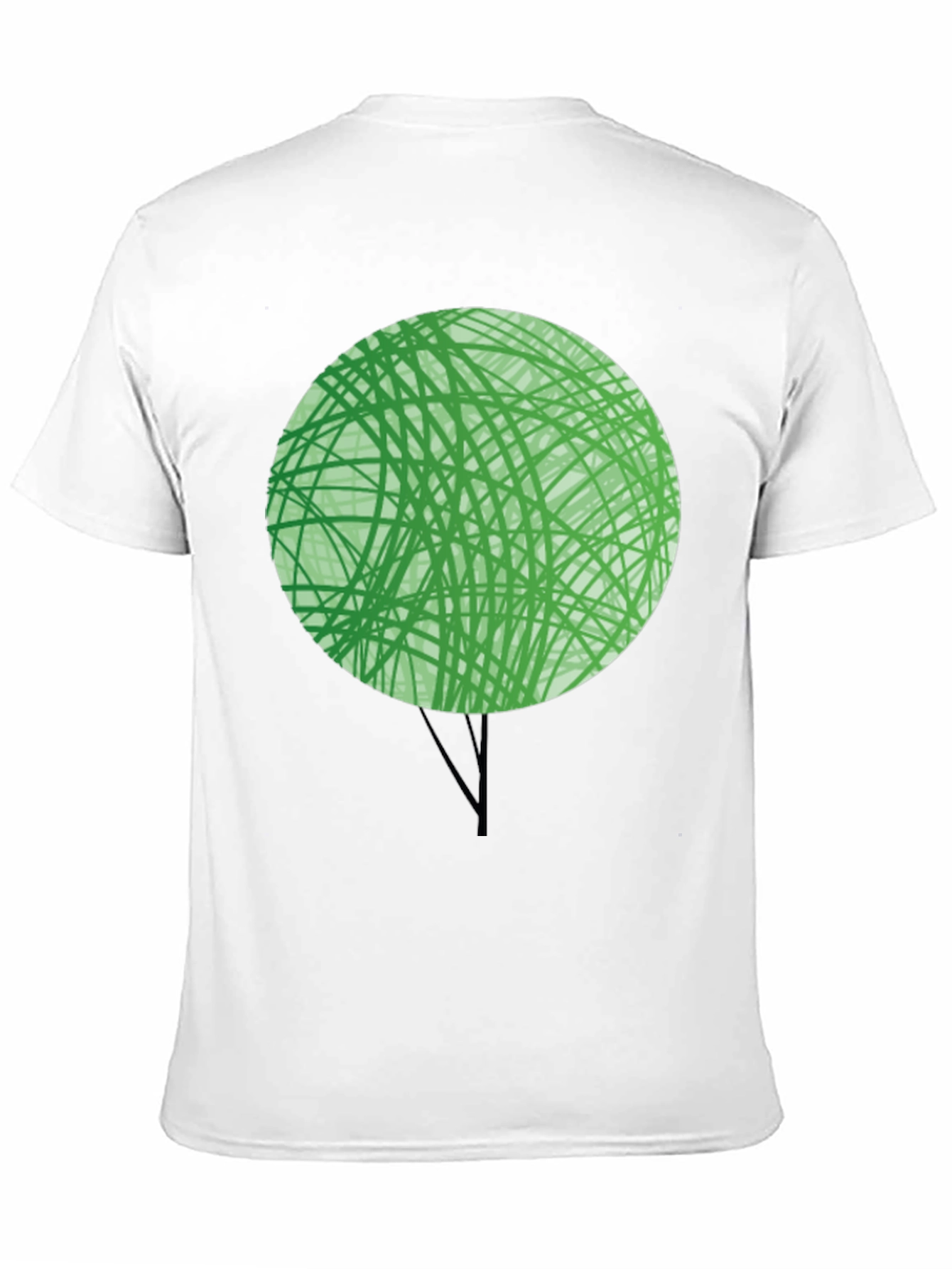 Abstract Green Tree Graphic T-Shirt - Modern Design
