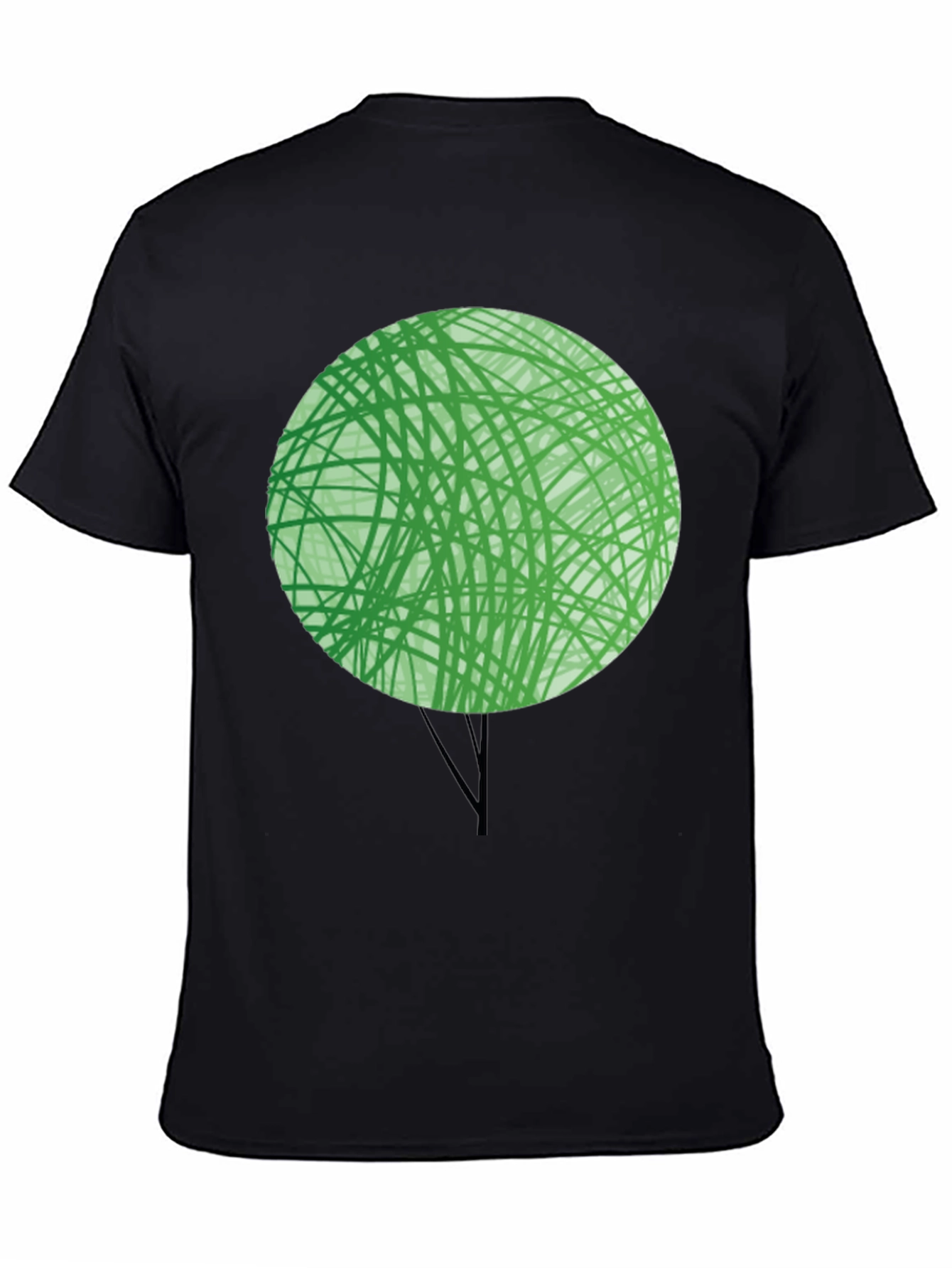 Abstract Green Tree Graphic T-Shirt - Modern Design