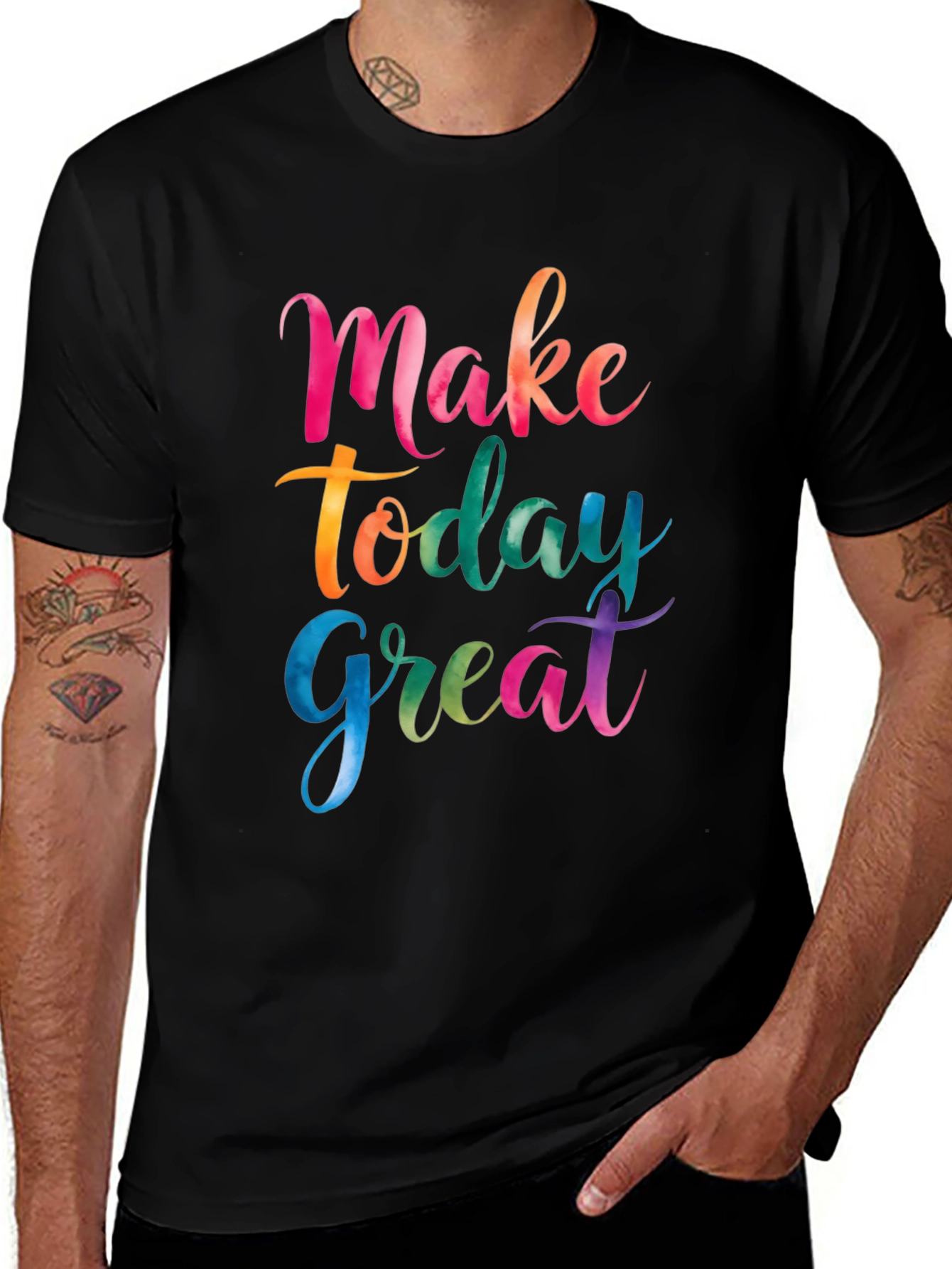Make Today Great Black Graphic T-Shirt
