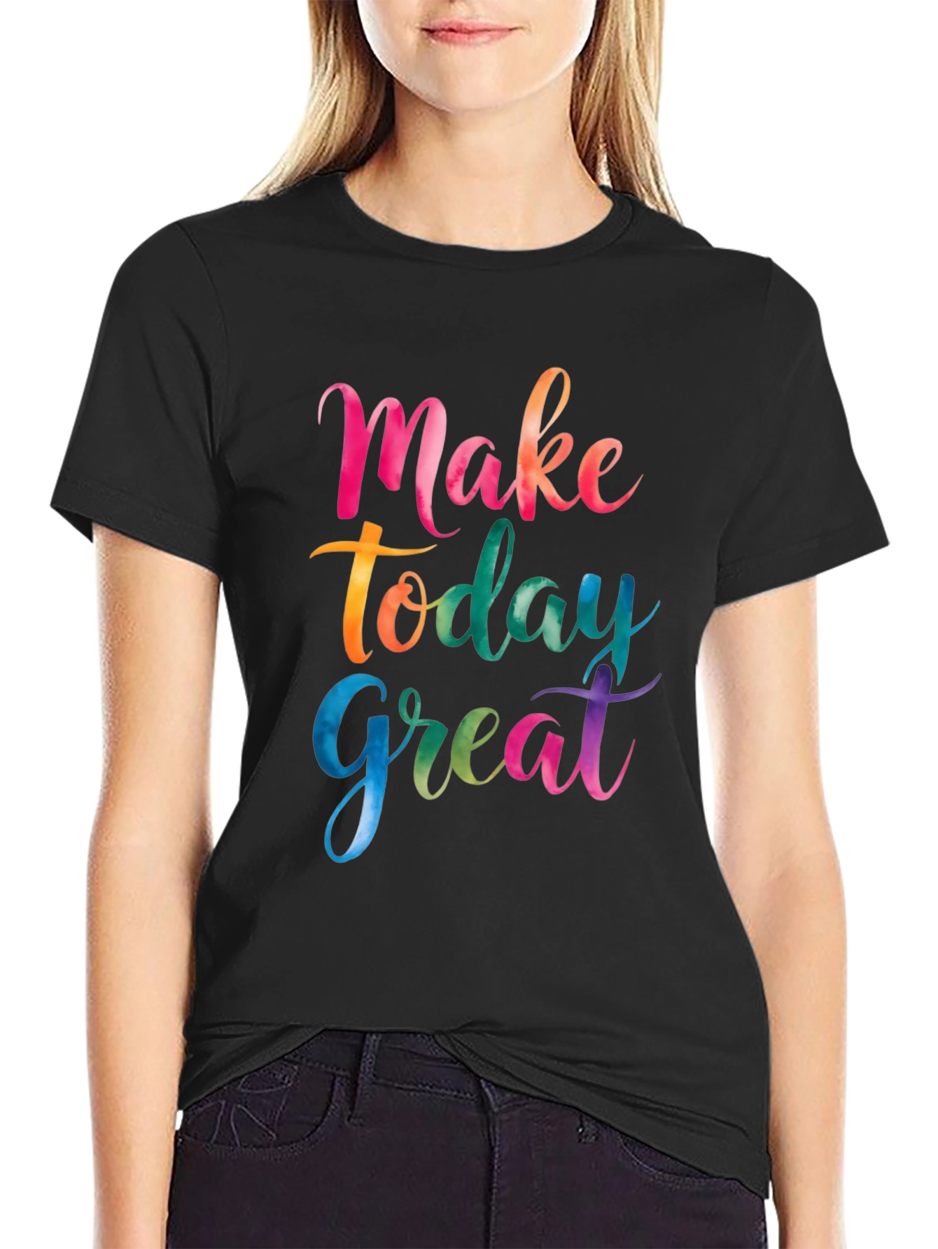 Make Today Great Black Graphic T-Shirt
