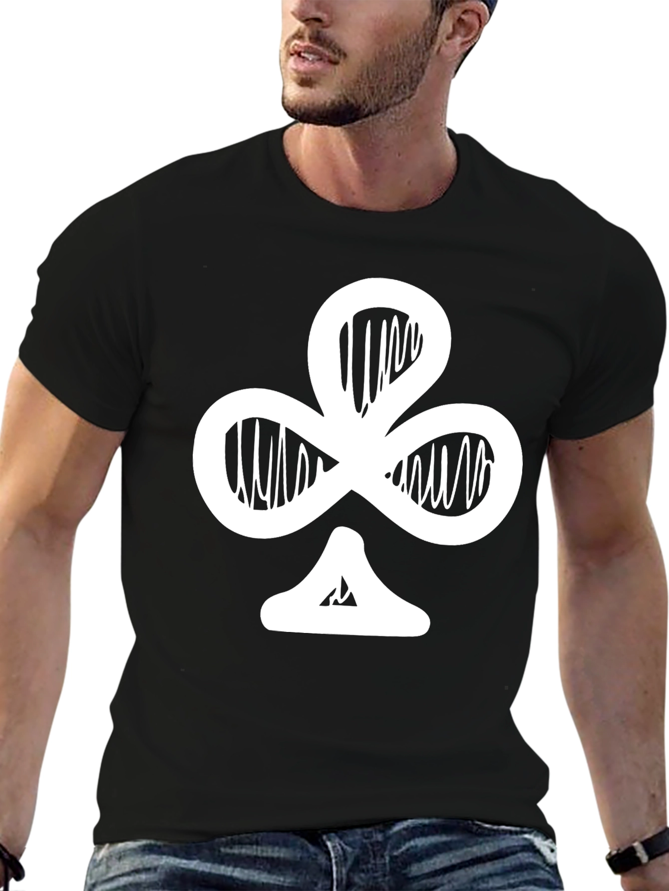 Club Card Graphic Black T-Shirt