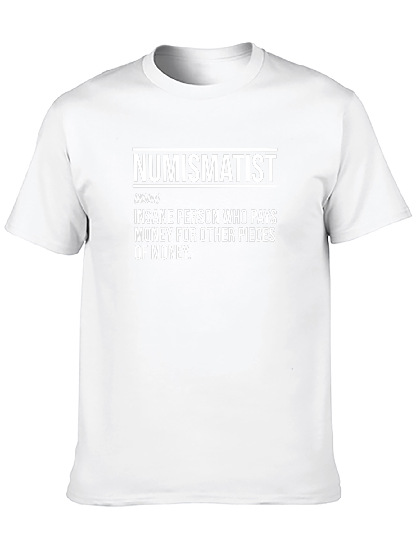 Numismatist Definition Black T-Shirt - Coin Collector Tee