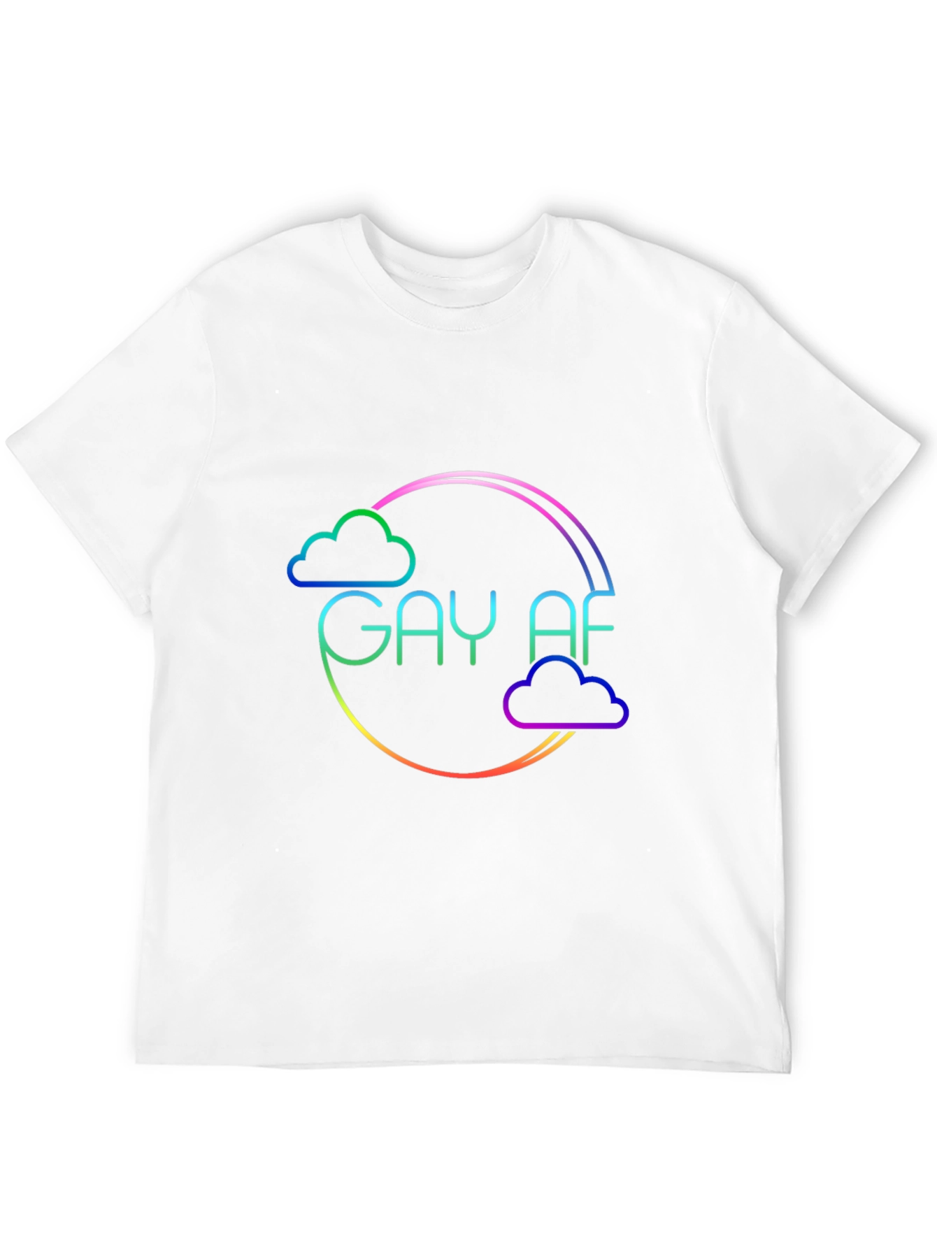 Gay AF Rainbow Cloud T-Shirt