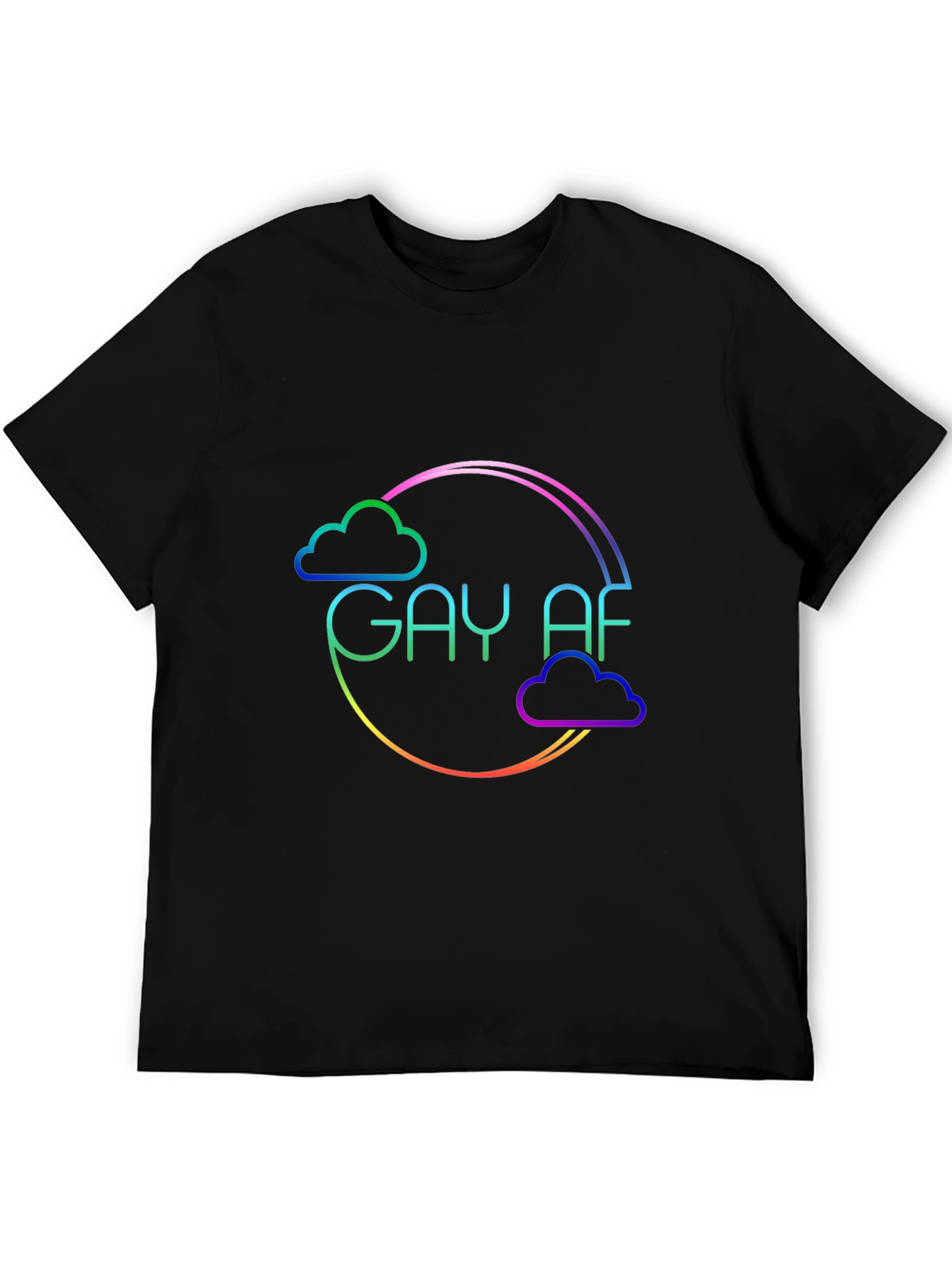 Gay AF Rainbow Cloud T-Shirt