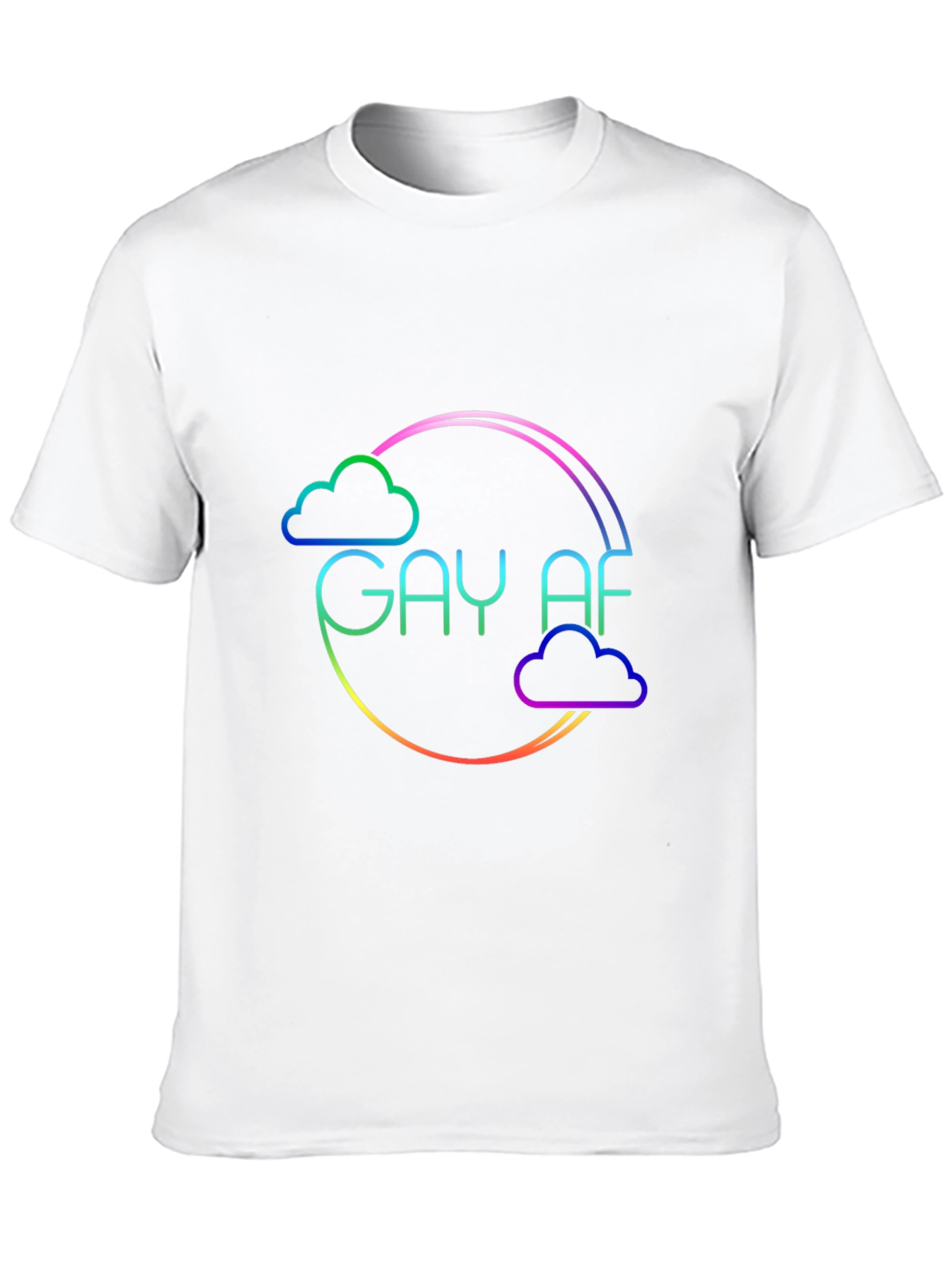 Gay AF Rainbow Cloud T-Shirt
