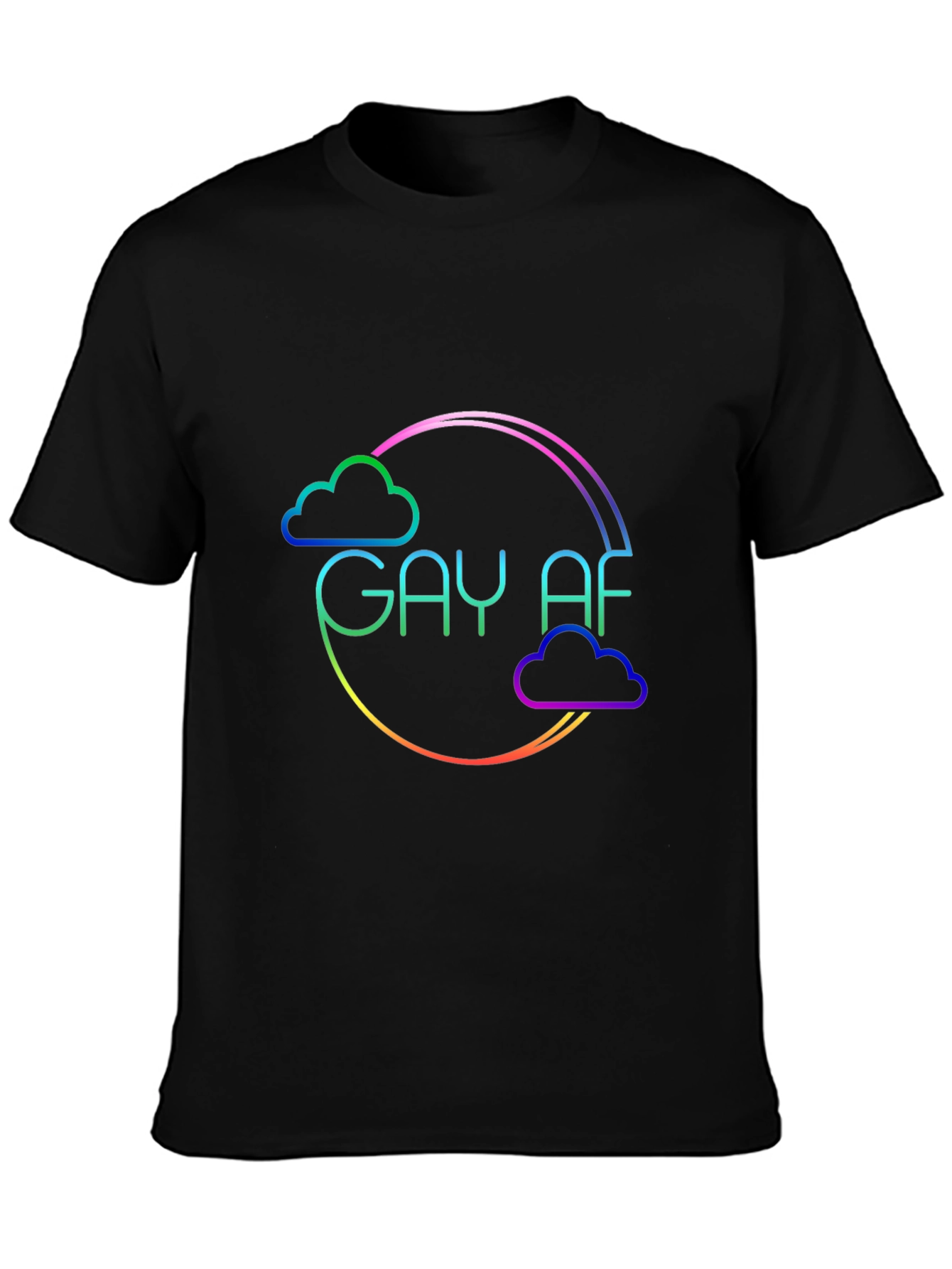 Gay AF Rainbow Cloud T-Shirt