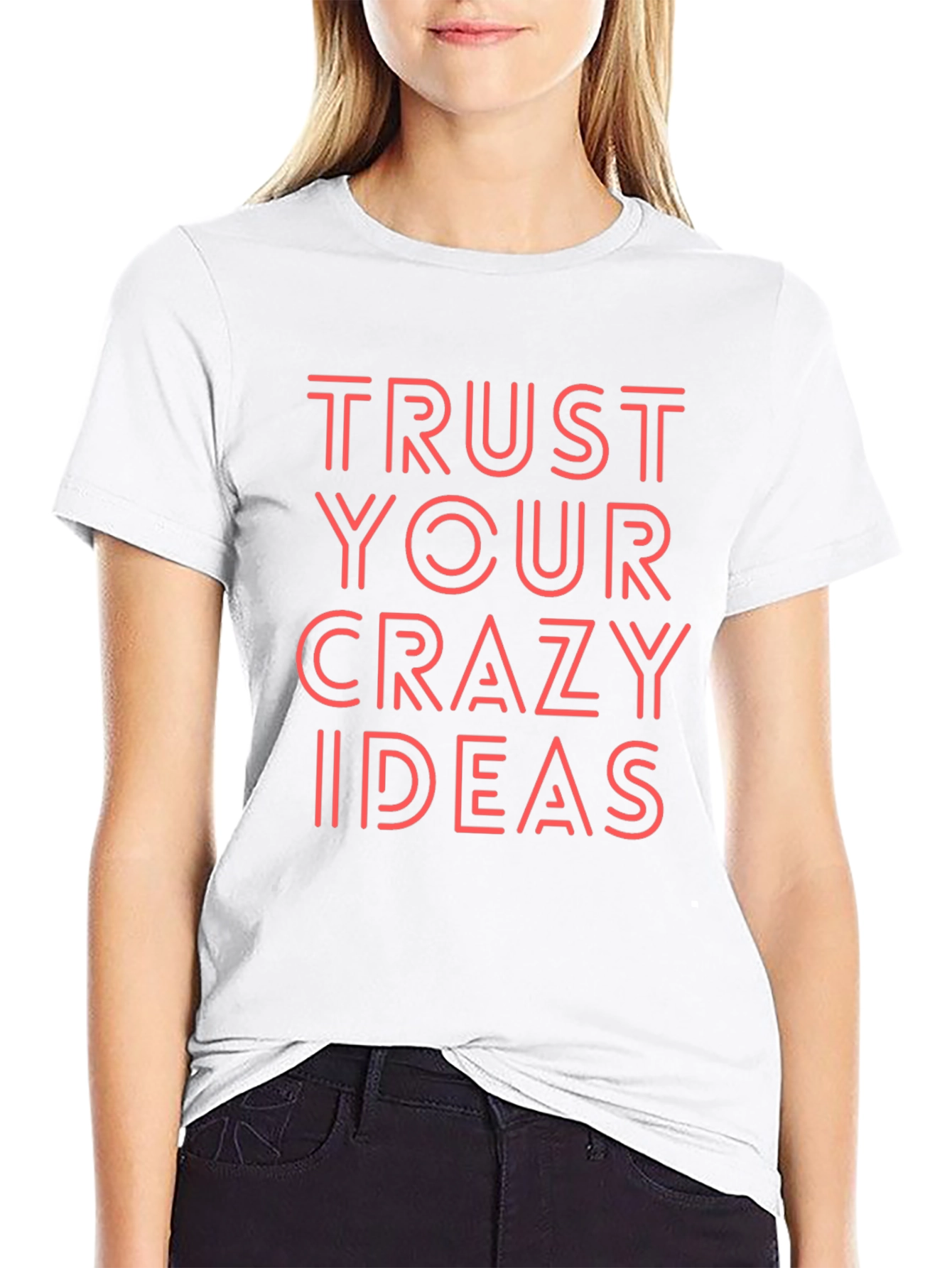 Trust Your Crazy Ideas Black Graphic Tee