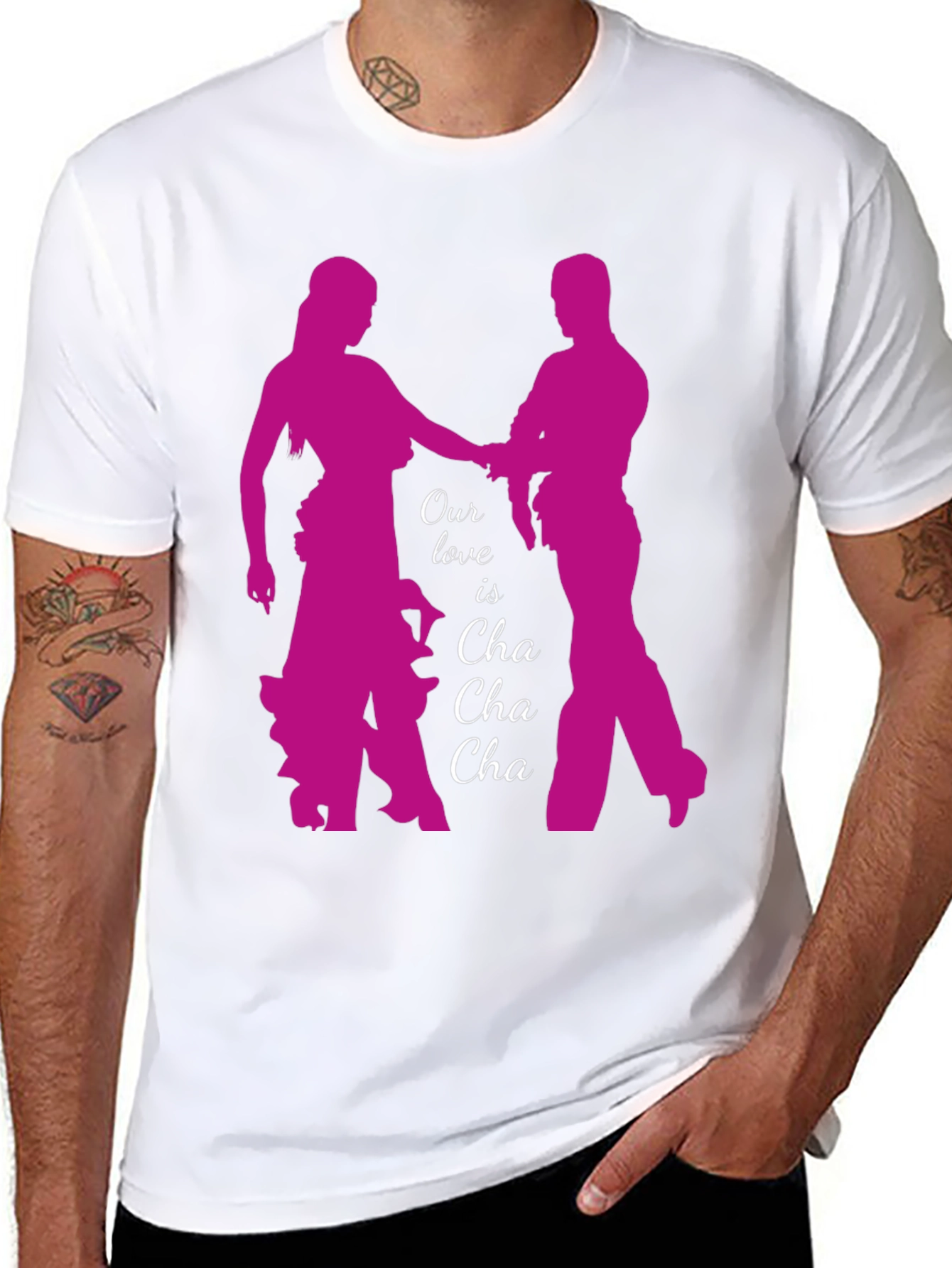 Cha Cha Love T-Shirt - Dancing Couple Tee