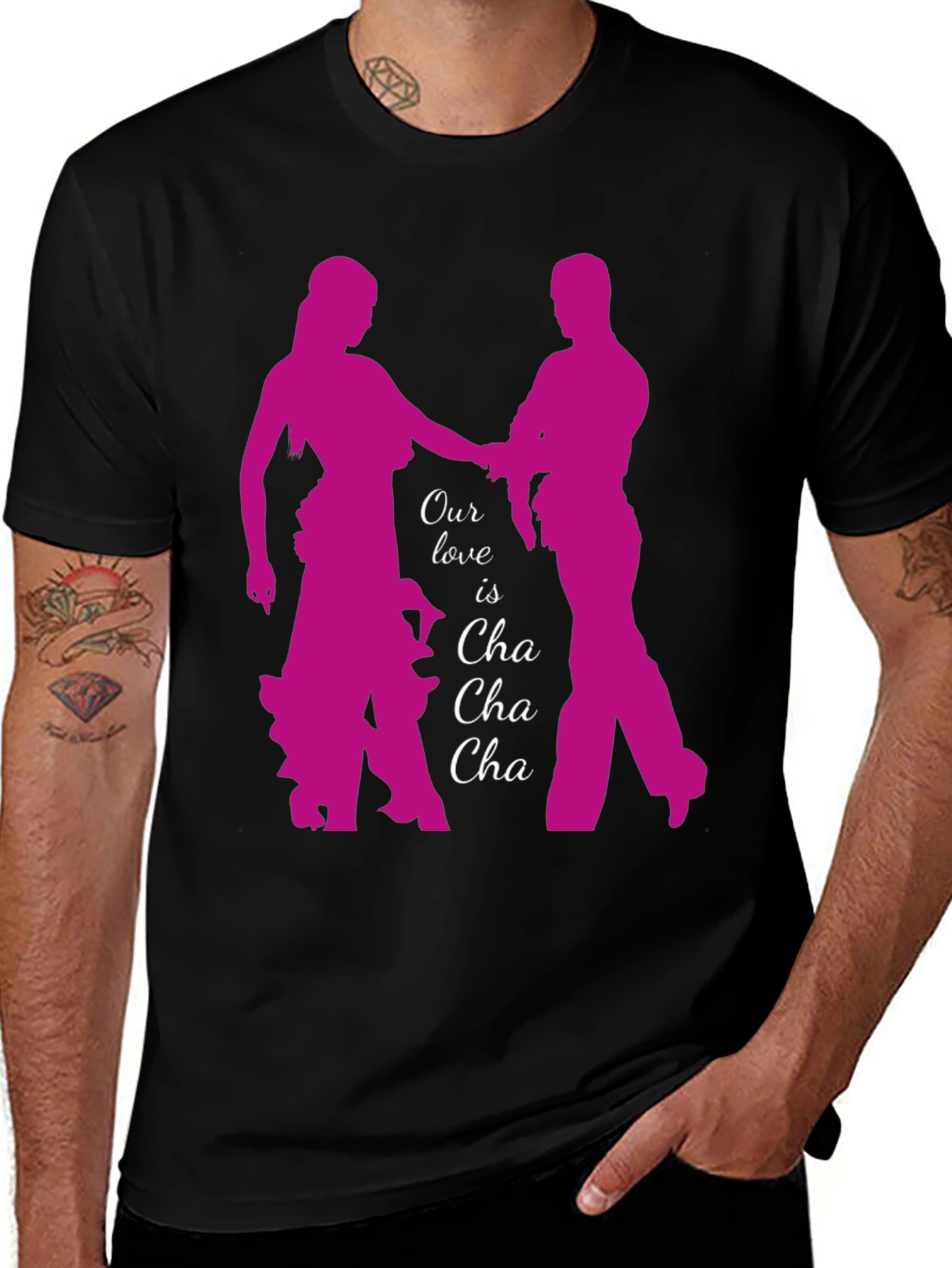 Cha Cha Love T-Shirt - Dancing Couple Tee