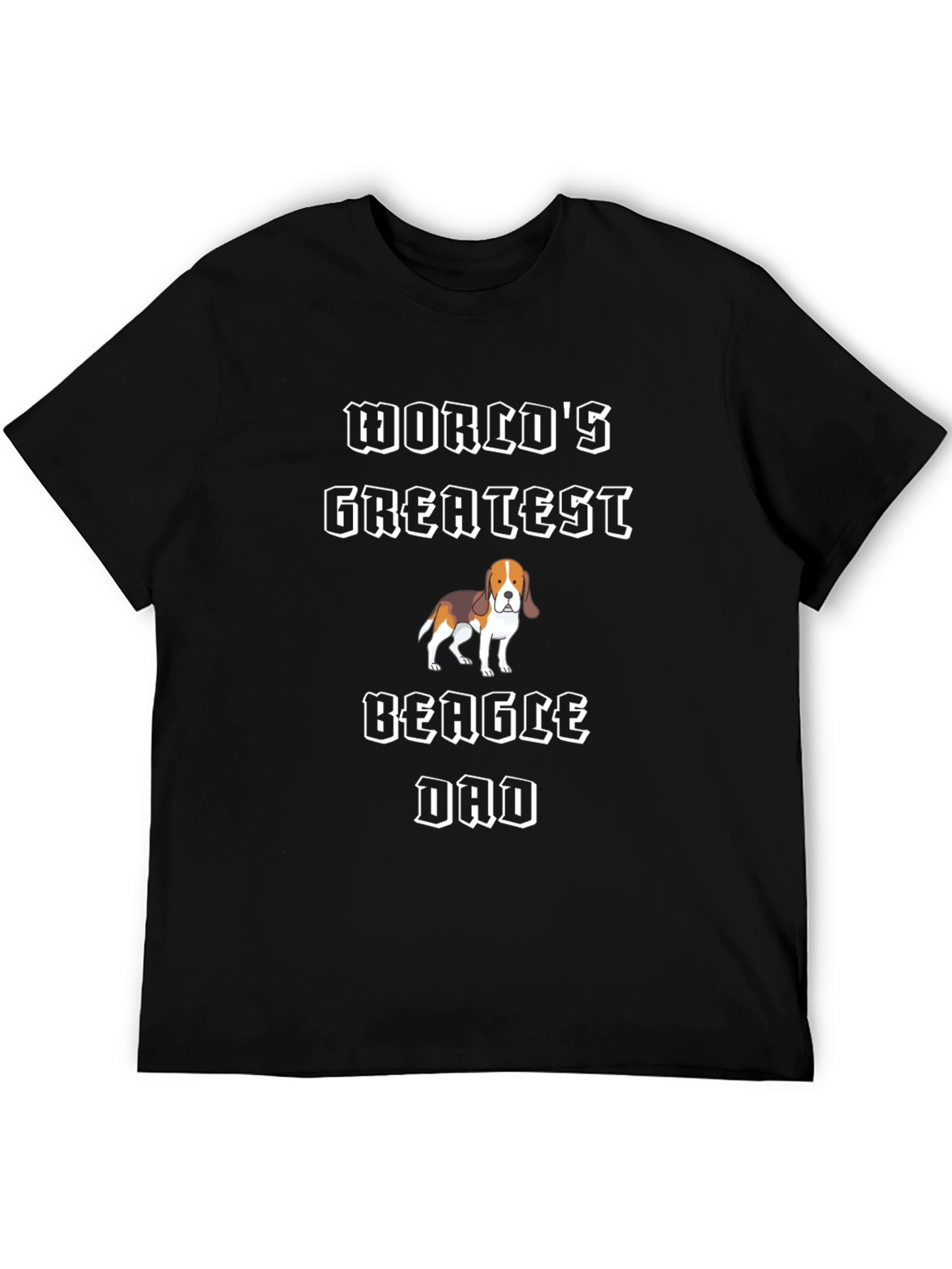 Worlds Greatest Beagle Dad Black T-Shirt