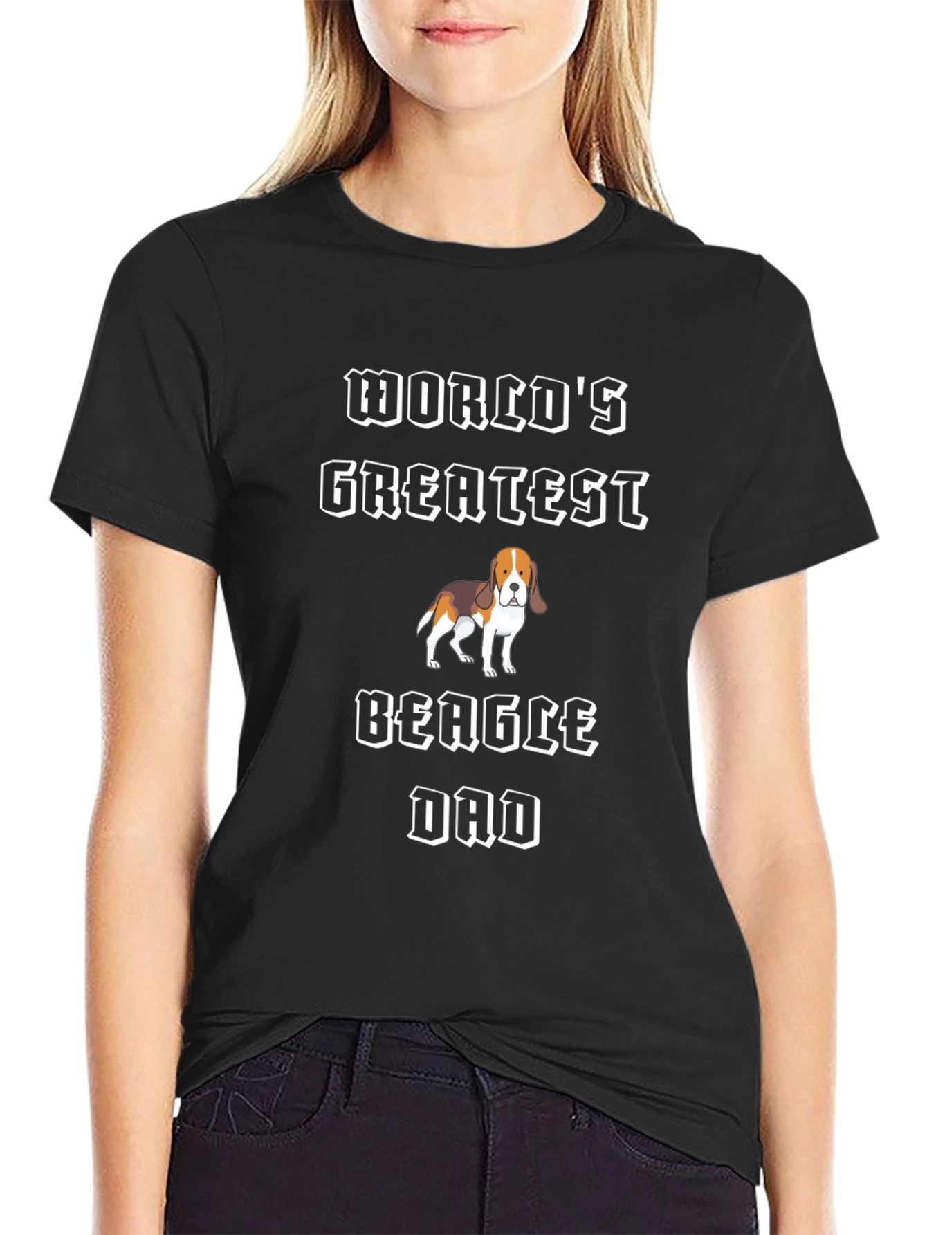 Worlds Greatest Beagle Dad Black T-Shirt