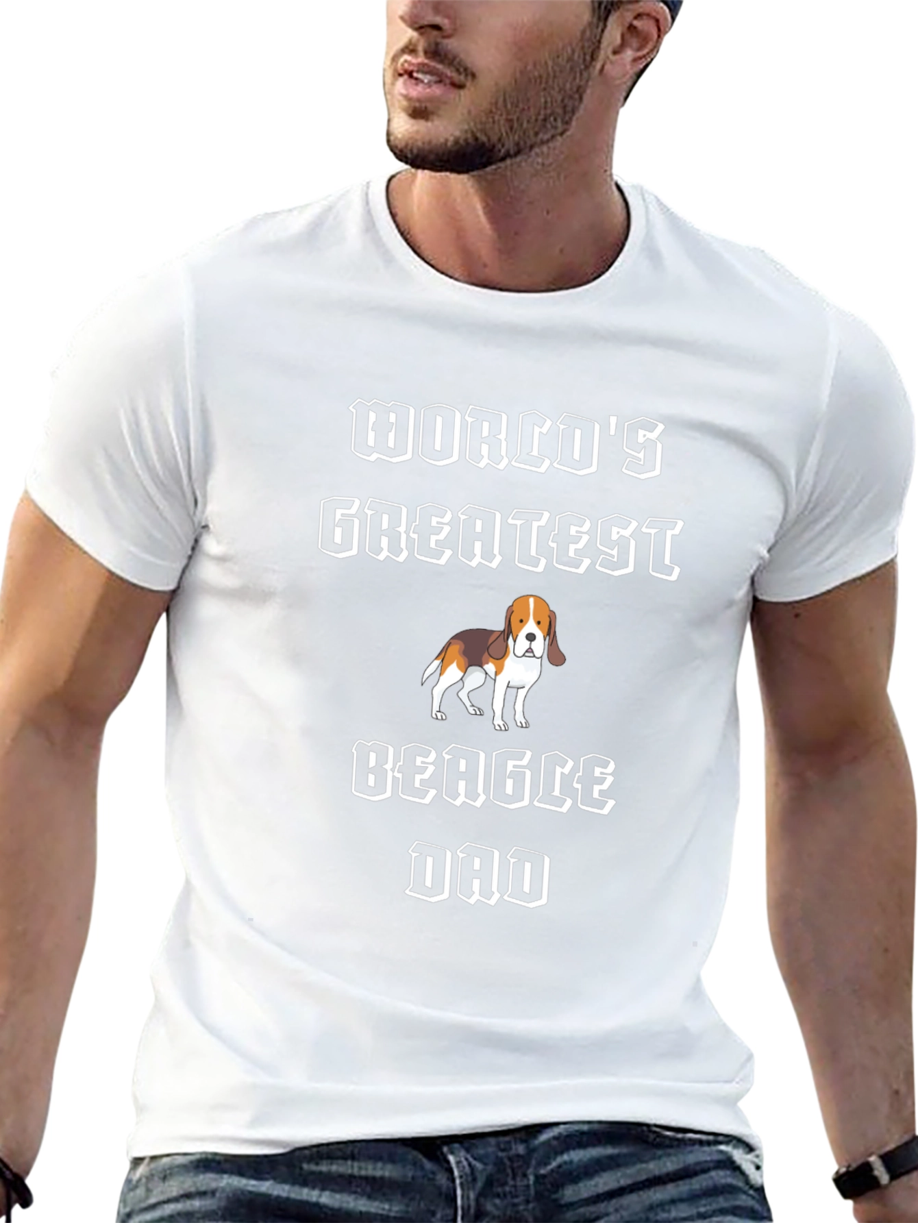 Worlds Greatest Beagle Dad Black T-Shirt