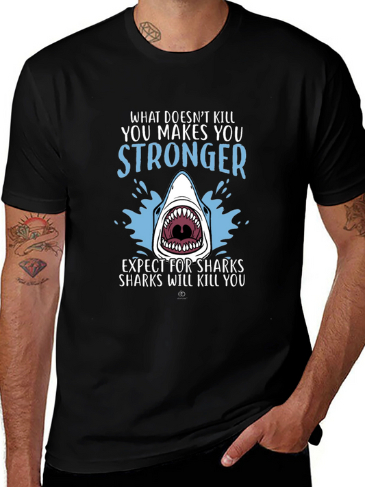 Shark Humor Graphic Tee - What Doesnt Kill You