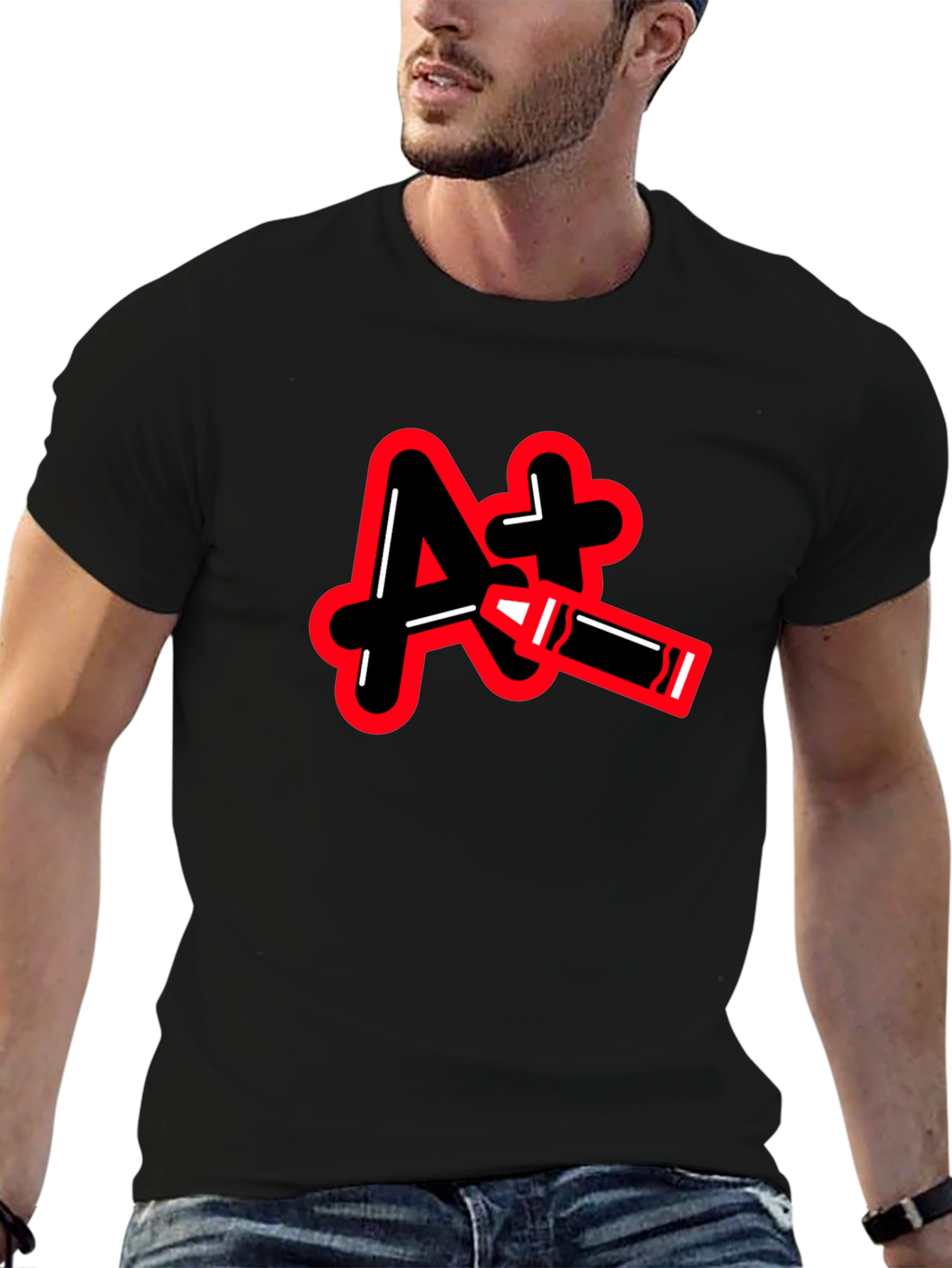 A+ Teacher T-Shirt Funny Grading Graphic Tee