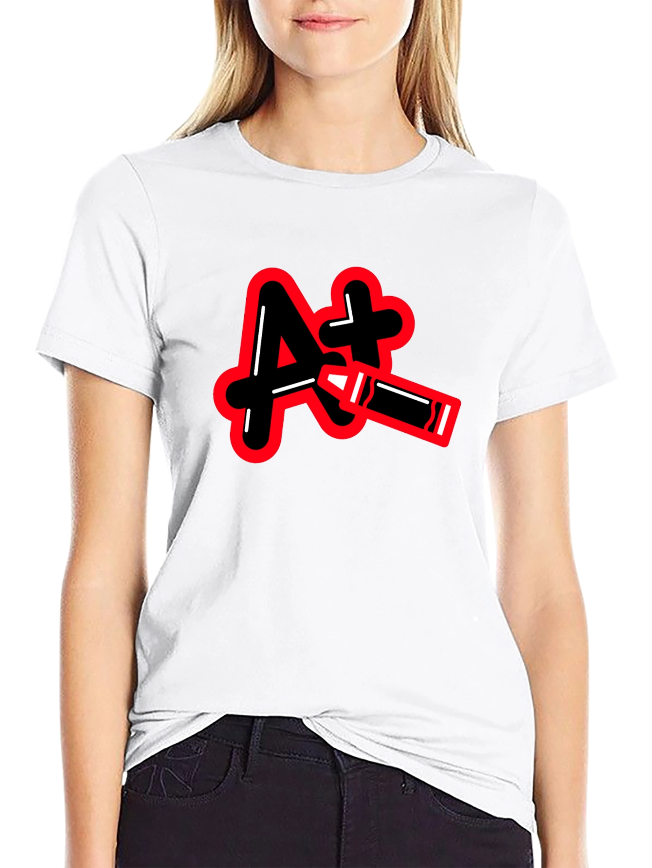 A+ Teacher T-Shirt Funny Grading Graphic Tee