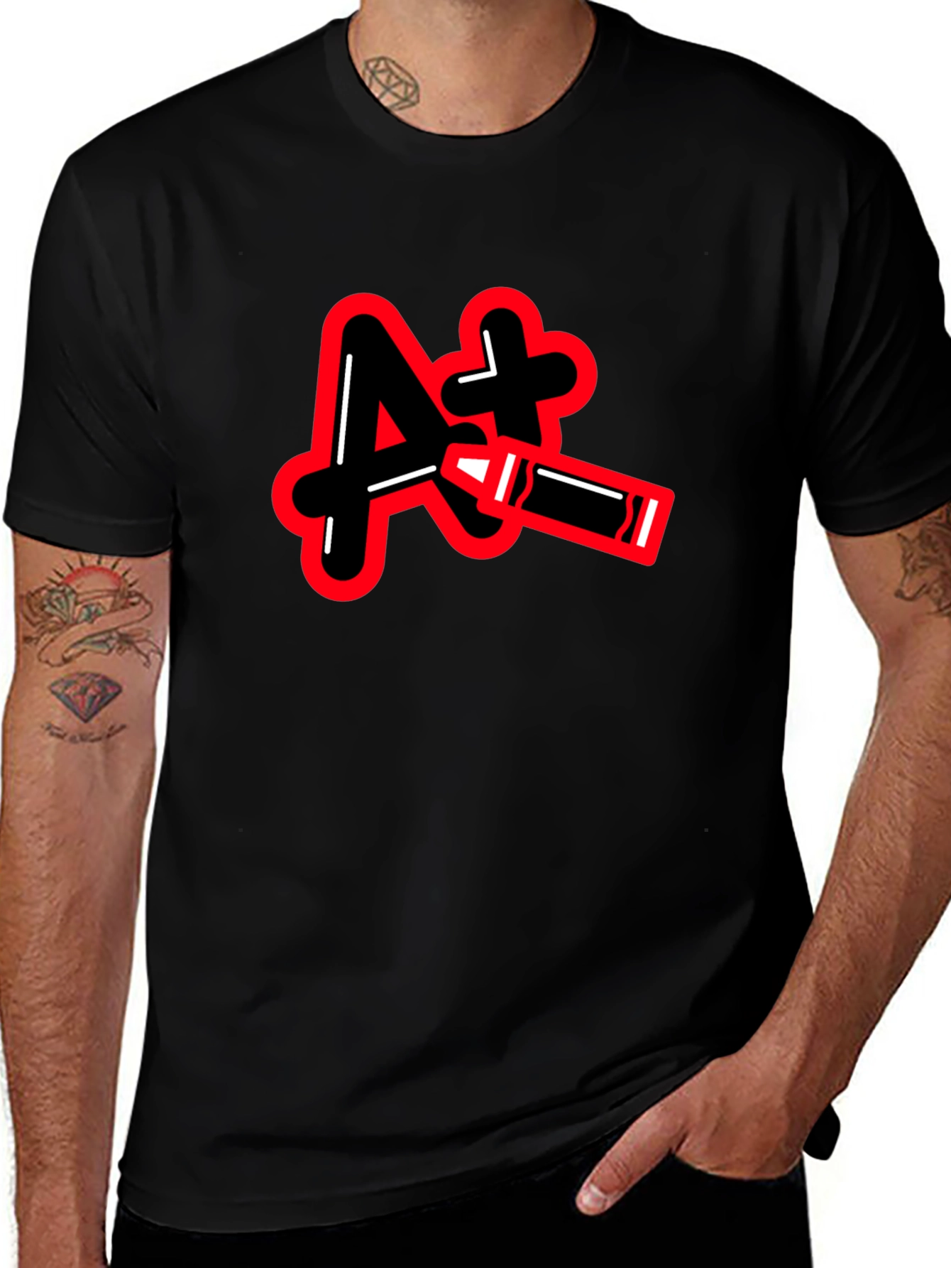 A+ Teacher T-Shirt Funny Grading Graphic Tee