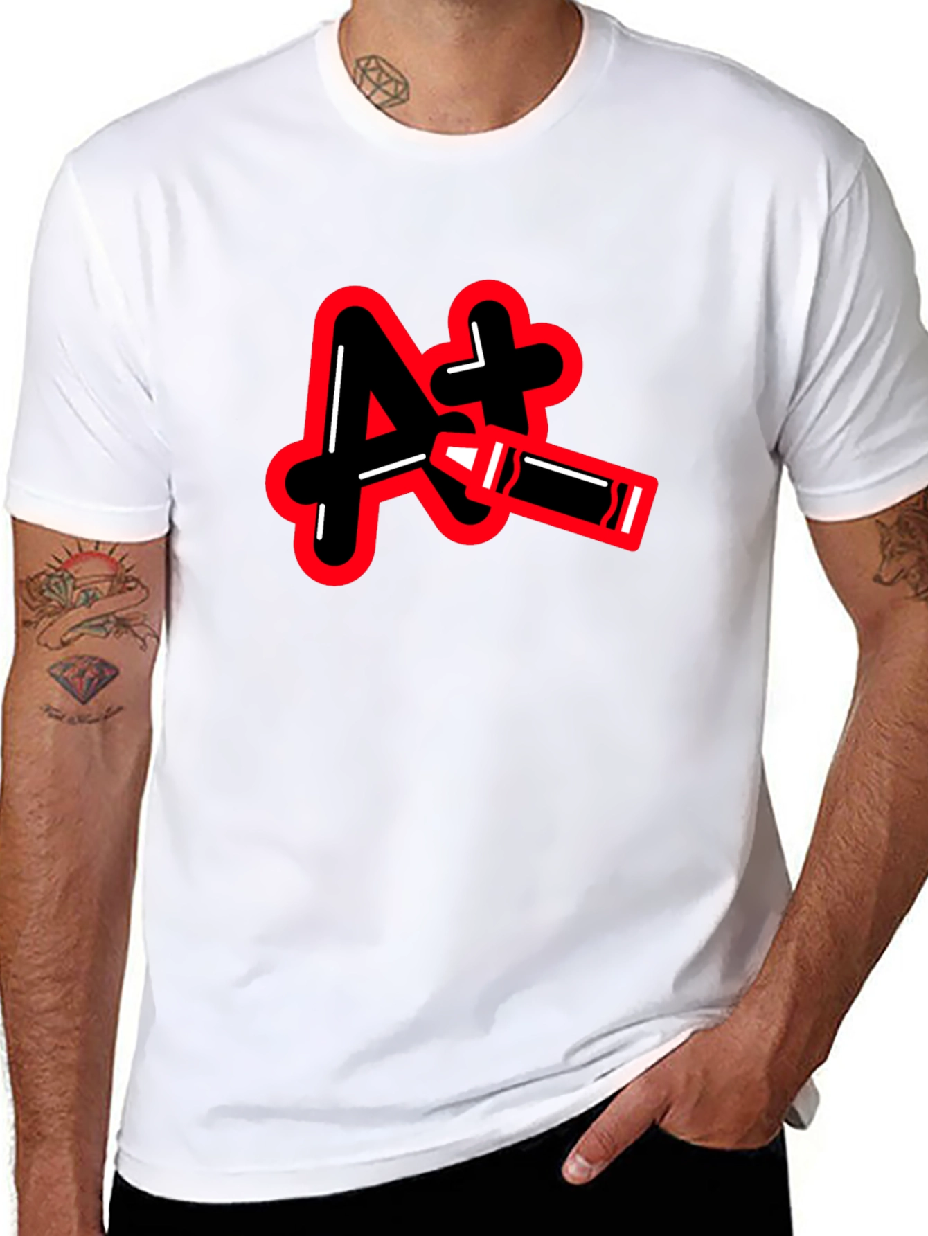 A+ Teacher T-Shirt Funny Grading Graphic Tee