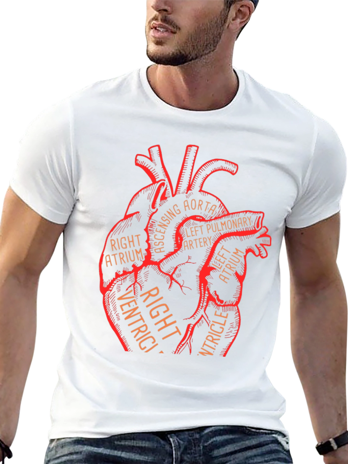 Anatomical Heart Graphic Tee - Medical Science T-Shirt