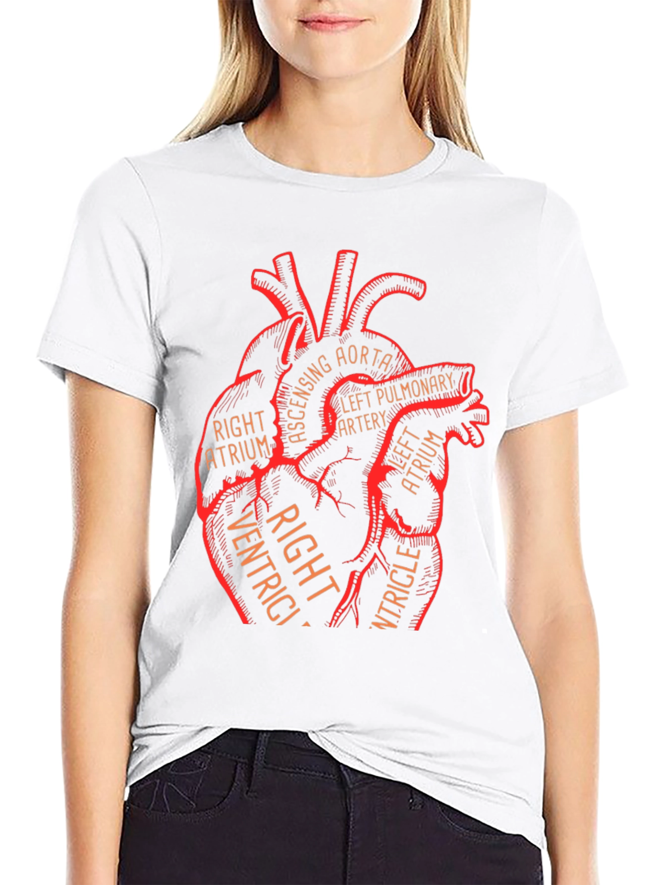 Anatomical Heart Graphic Tee - Medical Science T-Shirt