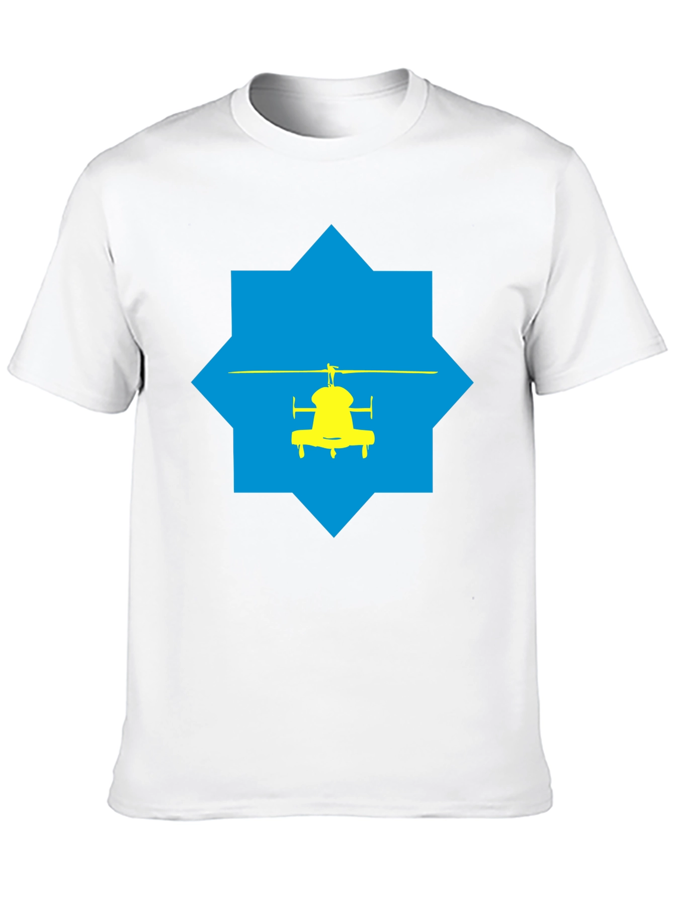 Helicopter Graphic Tee - Stylish Black Cotton T-Shirt
