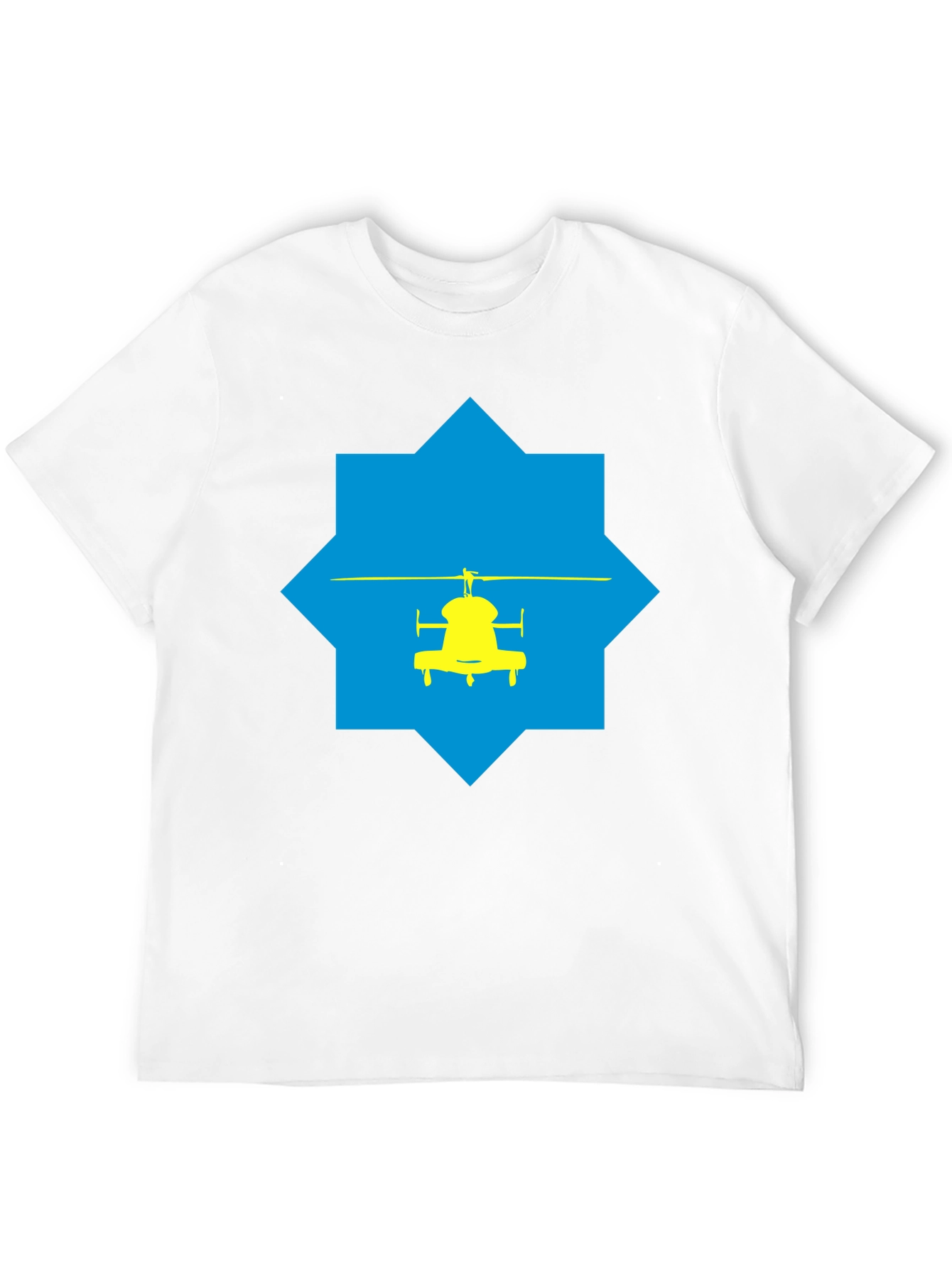 Helicopter Graphic Tee - Stylish Black Cotton T-Shirt