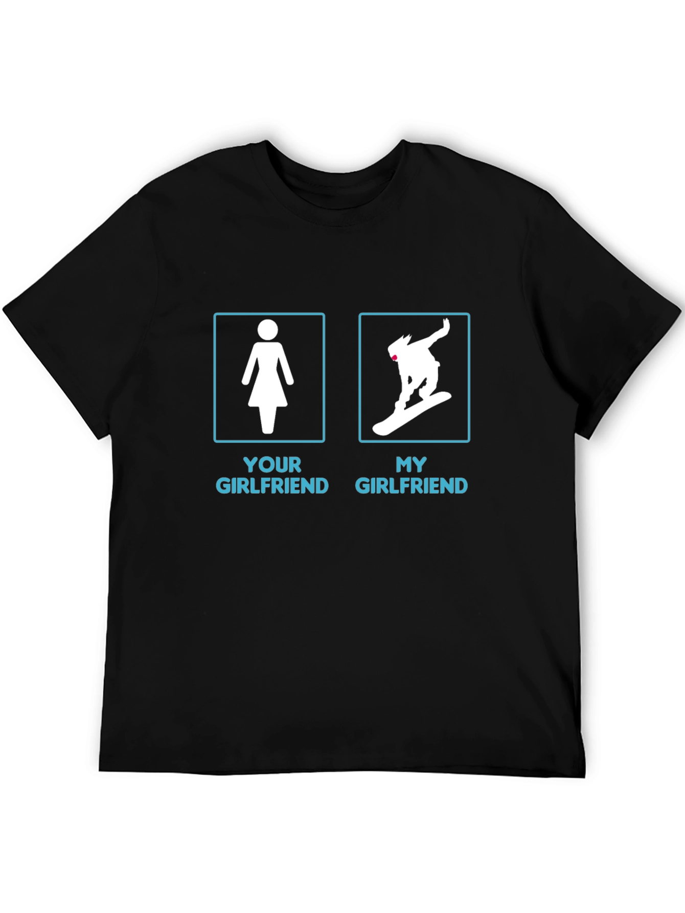 Funny My Girlfriend Snowboarding Graphic Tee