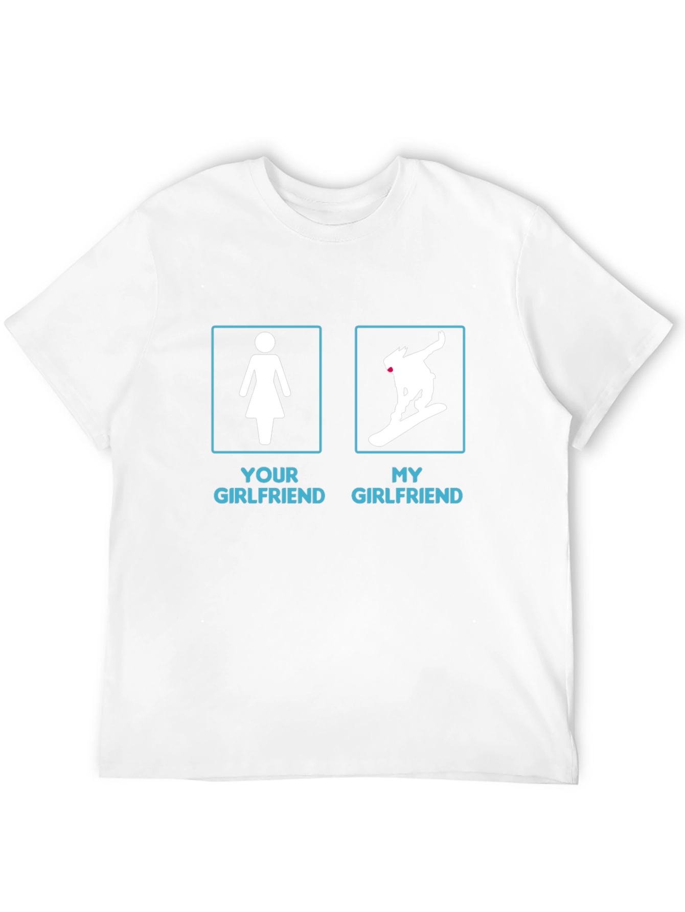 Funny My Girlfriend Snowboarding Graphic Tee