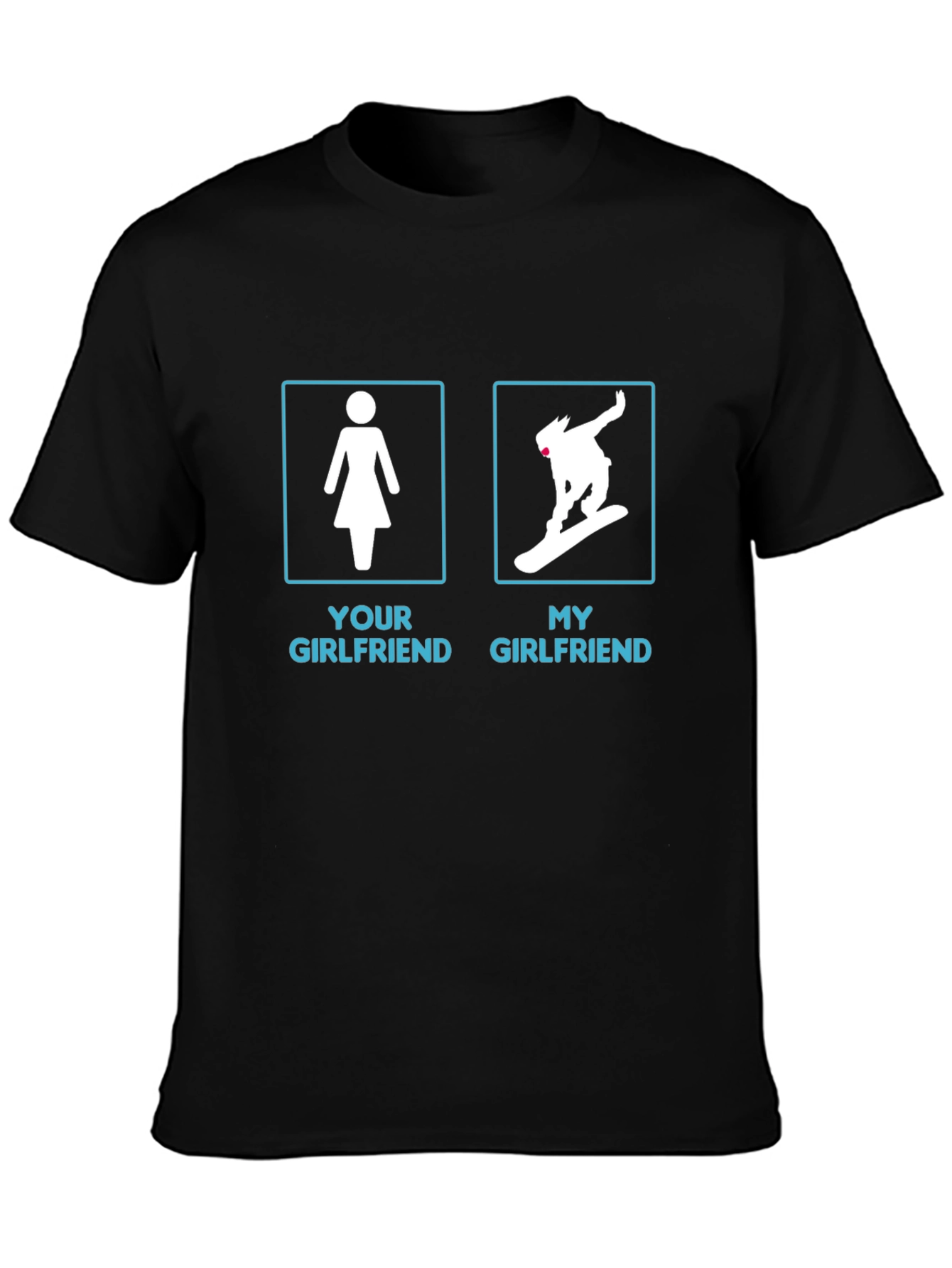 Funny My Girlfriend Snowboarding Graphic Tee