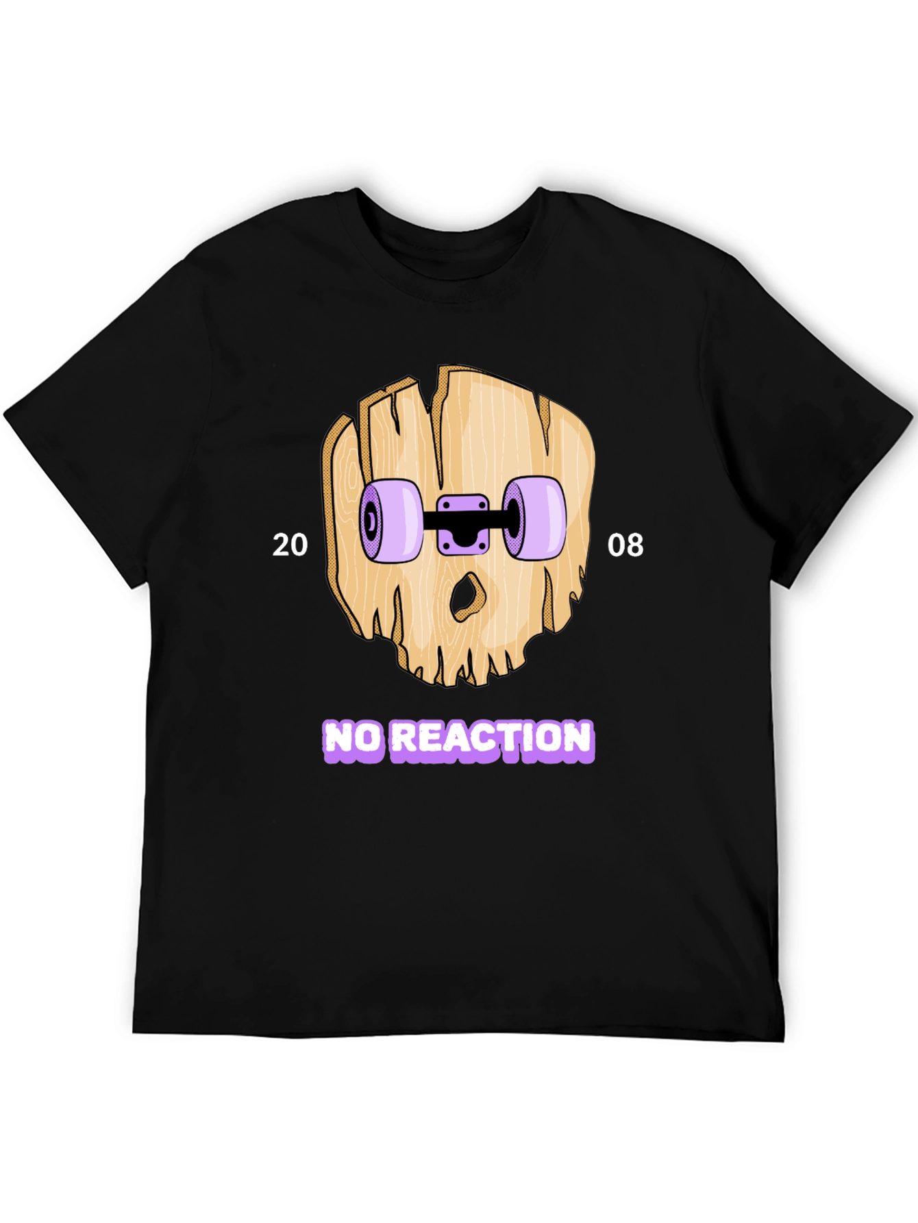 Skateboard Skull T-Shirt - No Reaction 2008