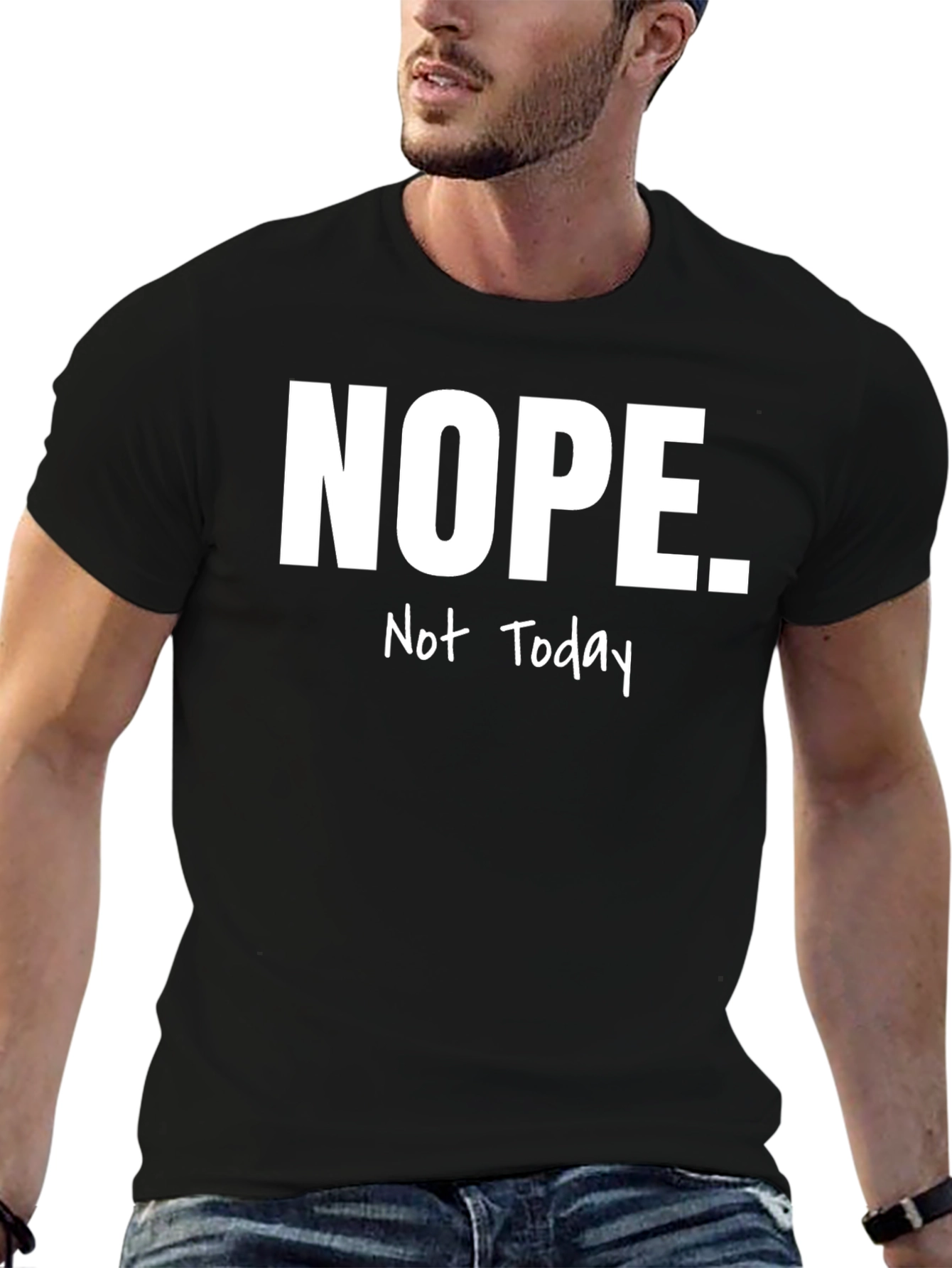 Nope. Not Today Graphic Tee - Mens Black T-Shirt