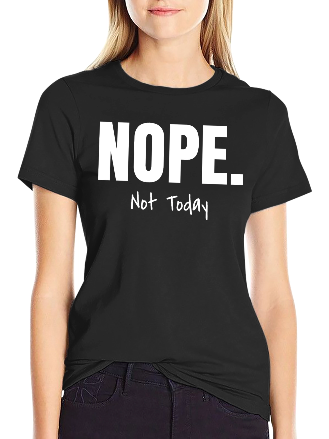 Nope. Not Today Graphic Tee - Mens Black T-Shirt