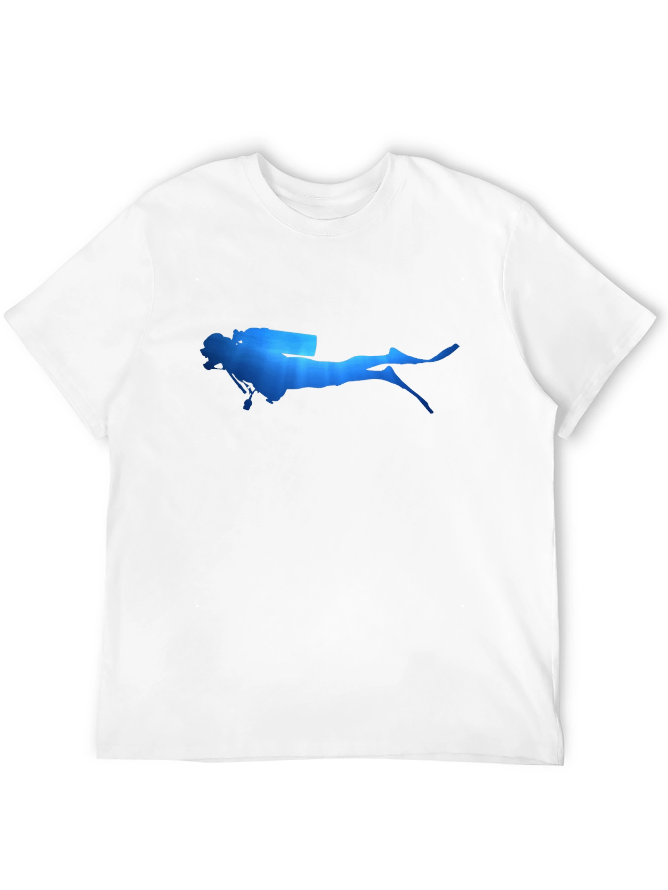 Diver Silhouette T-Shirt - Black Cotton Tee